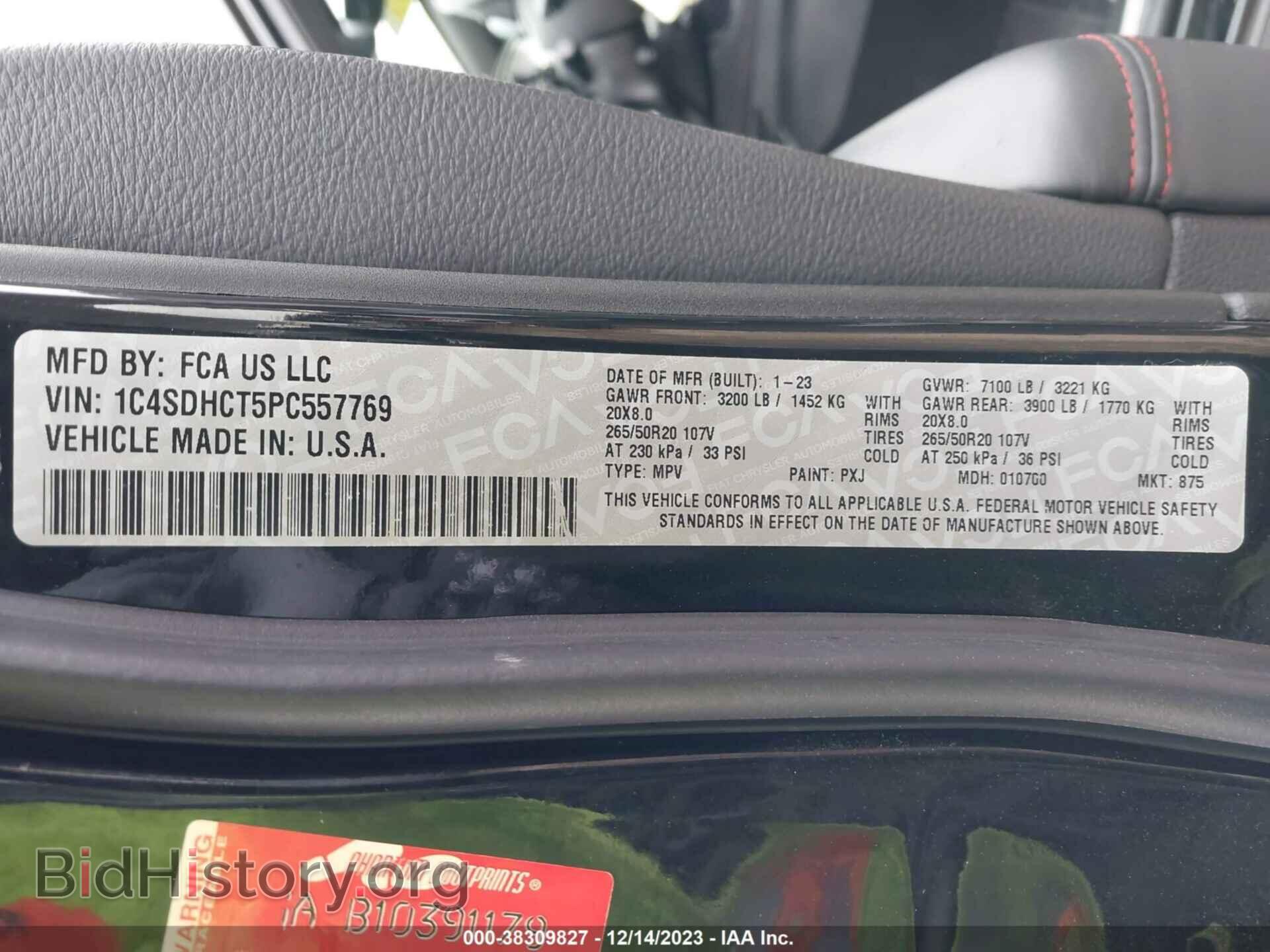 2023 DODGE DURANGO - VIN: 1C4SDHCT5PC557769 - Фото 9