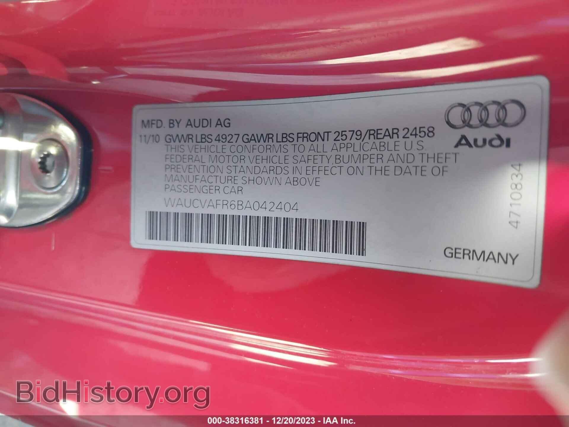 2011 AUDI S5 - VIN: WAUCVAFR6BA042404 - Фото 9