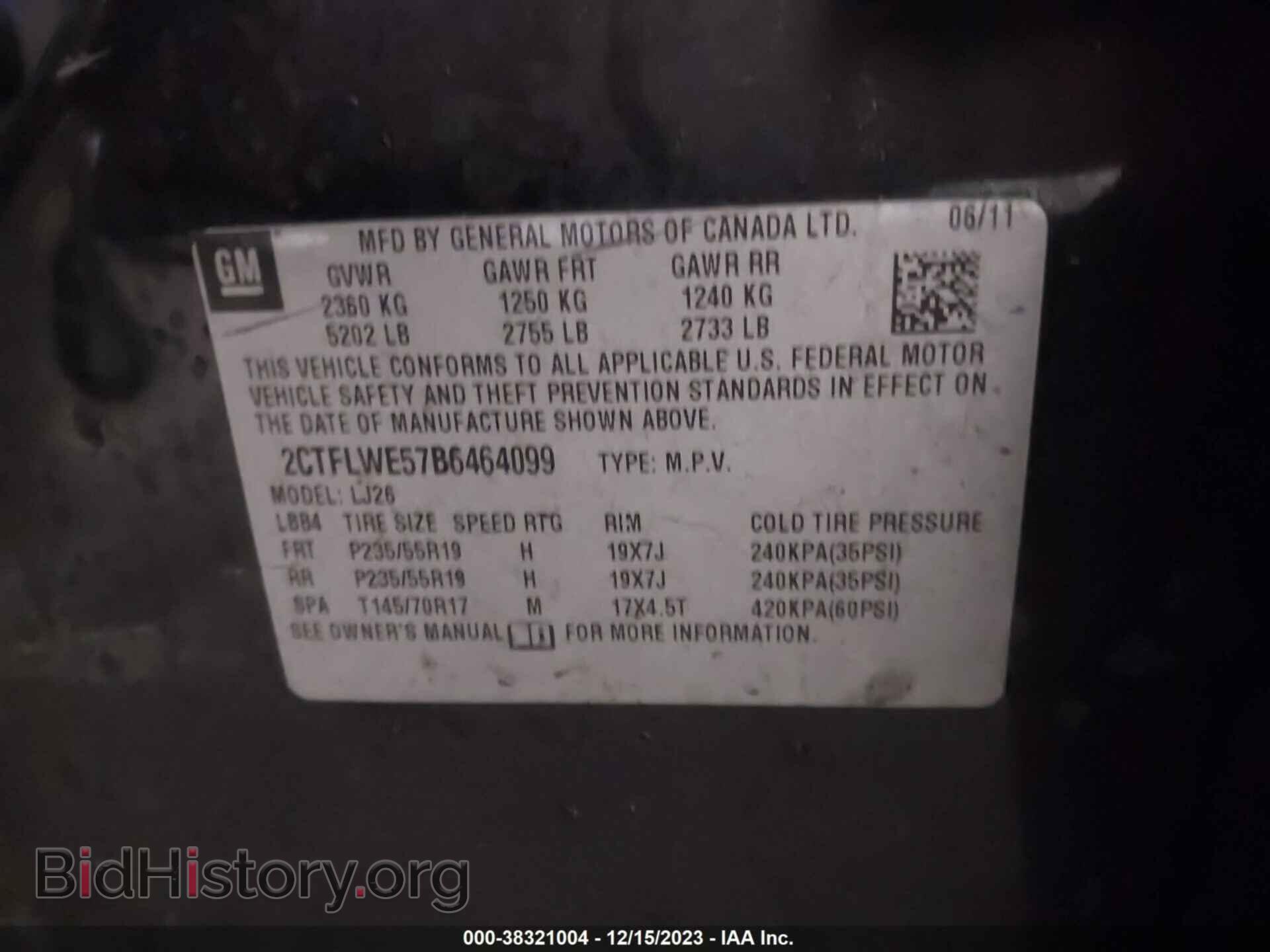 2011 GMC TERRAIN - VIN: 2CTFLWE57B6464099 - Фото 9
