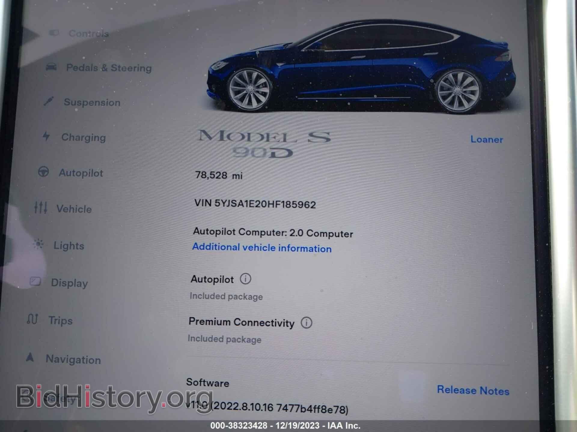 2017 TESLA MODEL S - VIN: 5YJSA1E20HF185962 - Photo 7