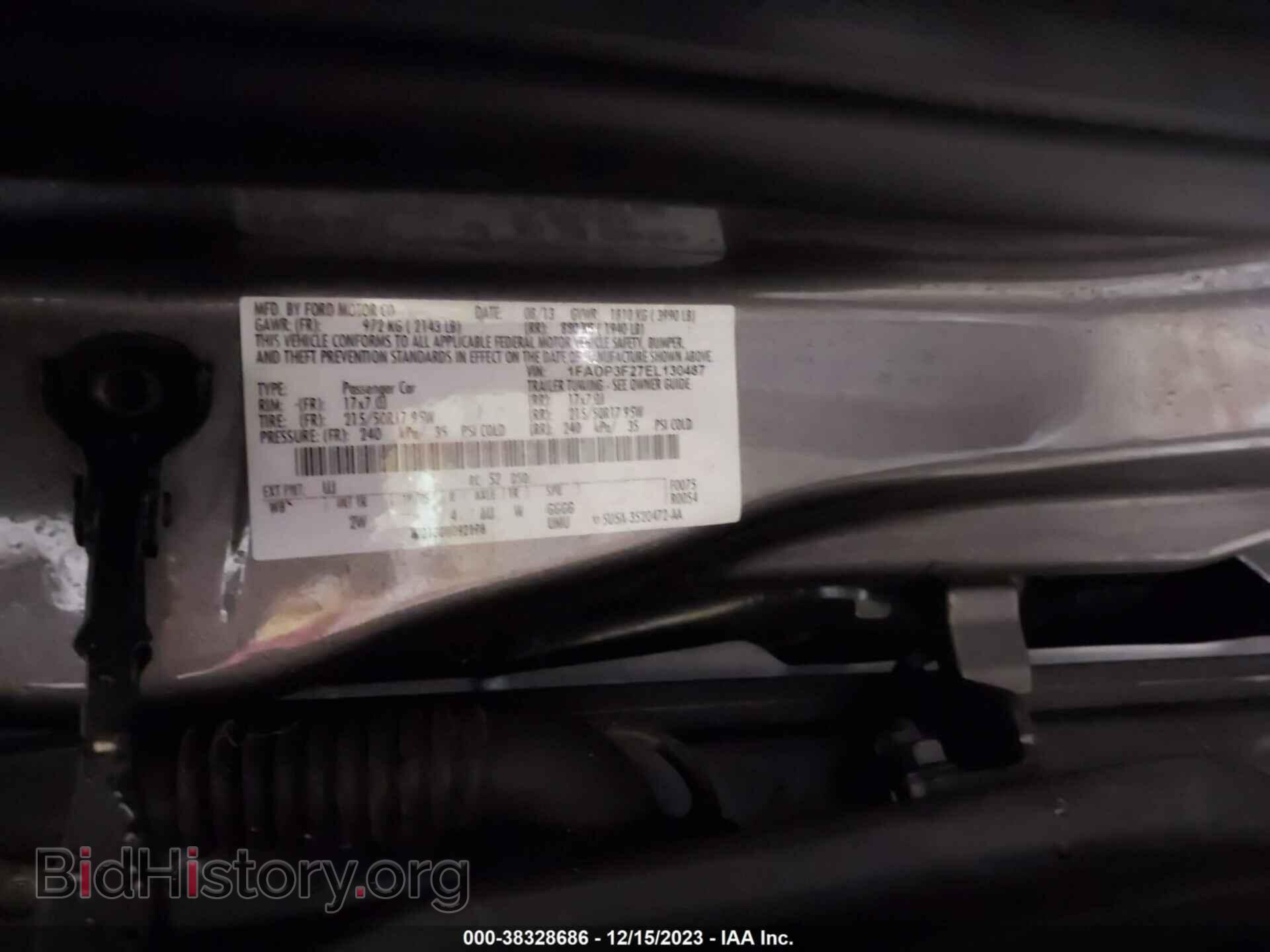 2014 FORD FOCUS - VIN: 1FADP3F27EL130487 - Фото 9