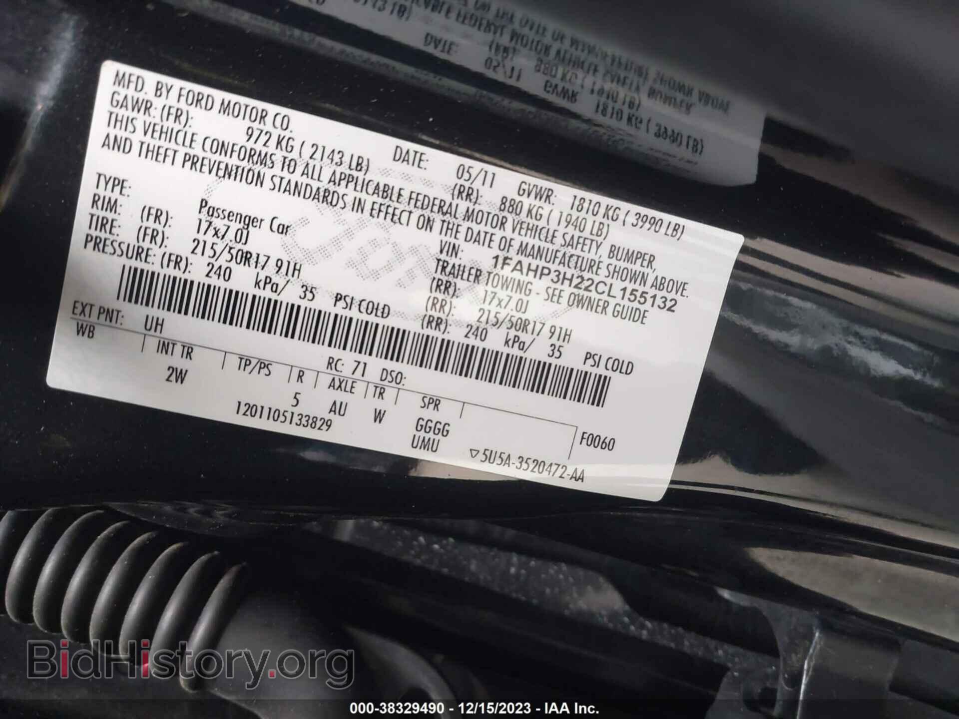 2012 FORD FOCUS - VIN: 1FAHP3H22CL155132 - Photo 9