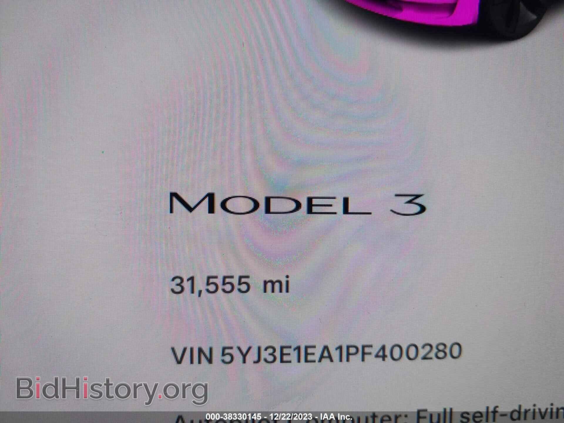 2023 TESLA MODEL 3 - VIN: 5YJ3E1EA1PF400280 - Фото 15