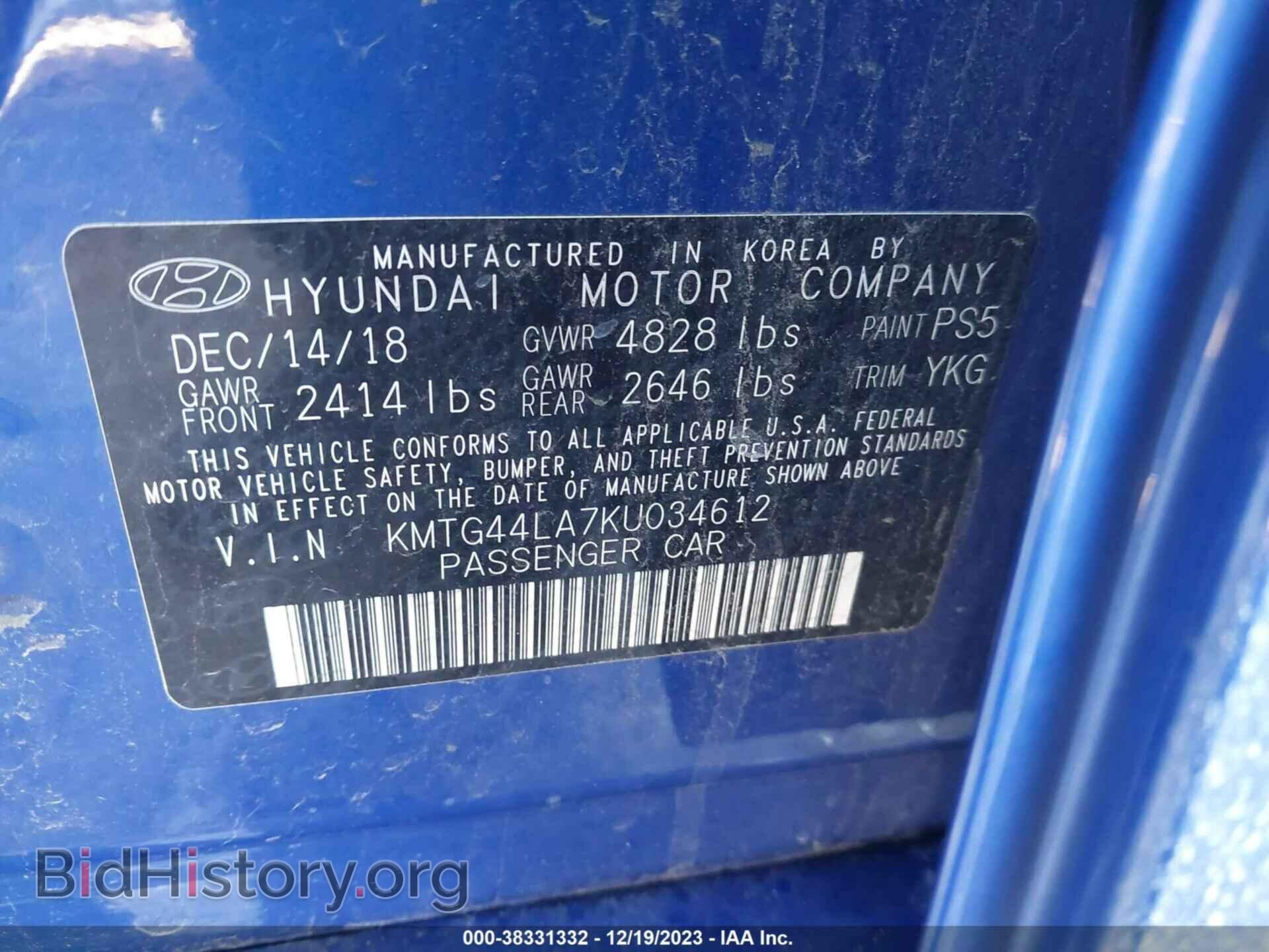 2019 GENESIS G70 - VIN: KMTG44LA7KU034612 - Photo 9
