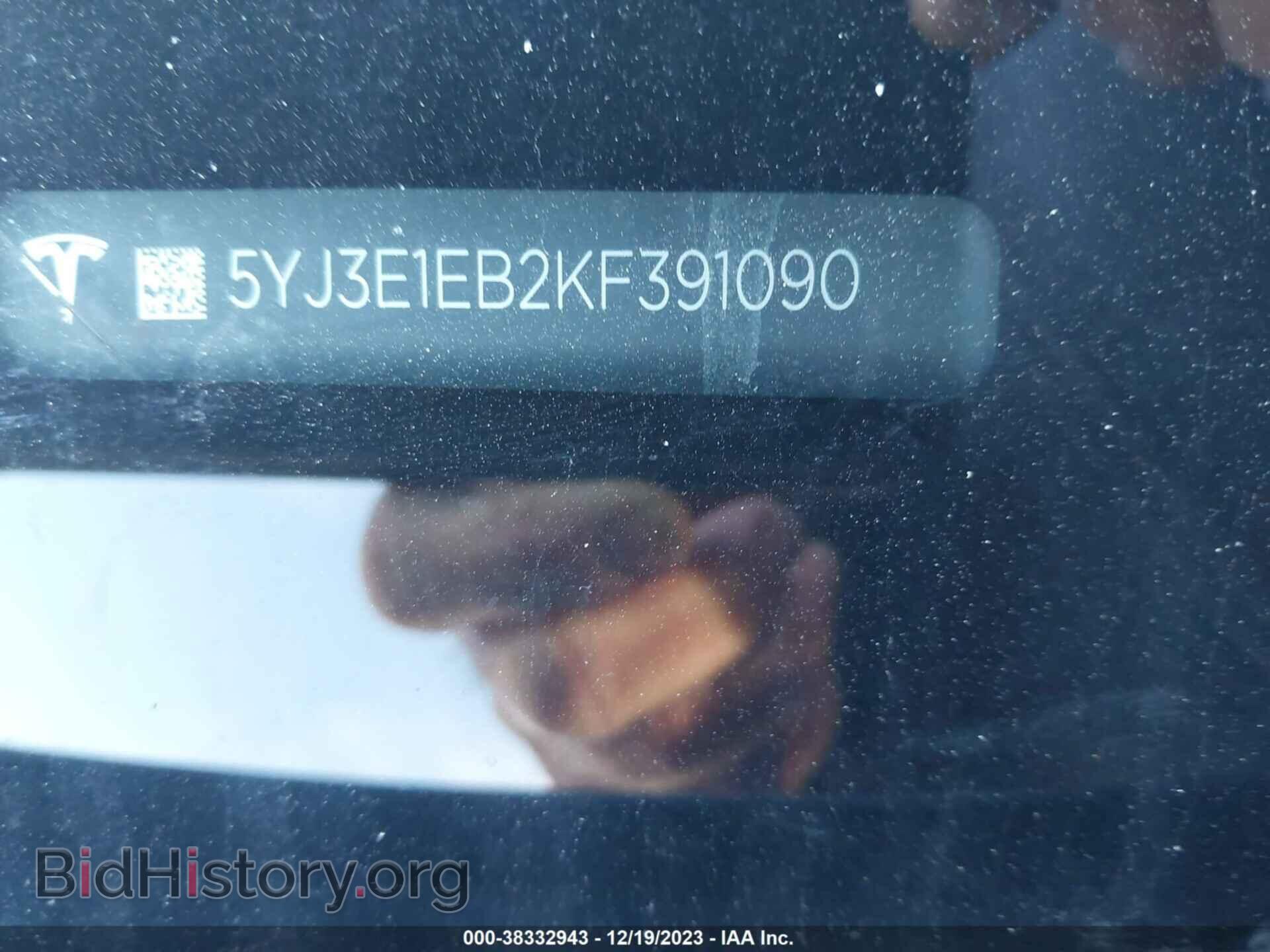 2019 TESLA MODEL 3 - VIN: 5YJ3E1EB2KF391090 - Photo 9