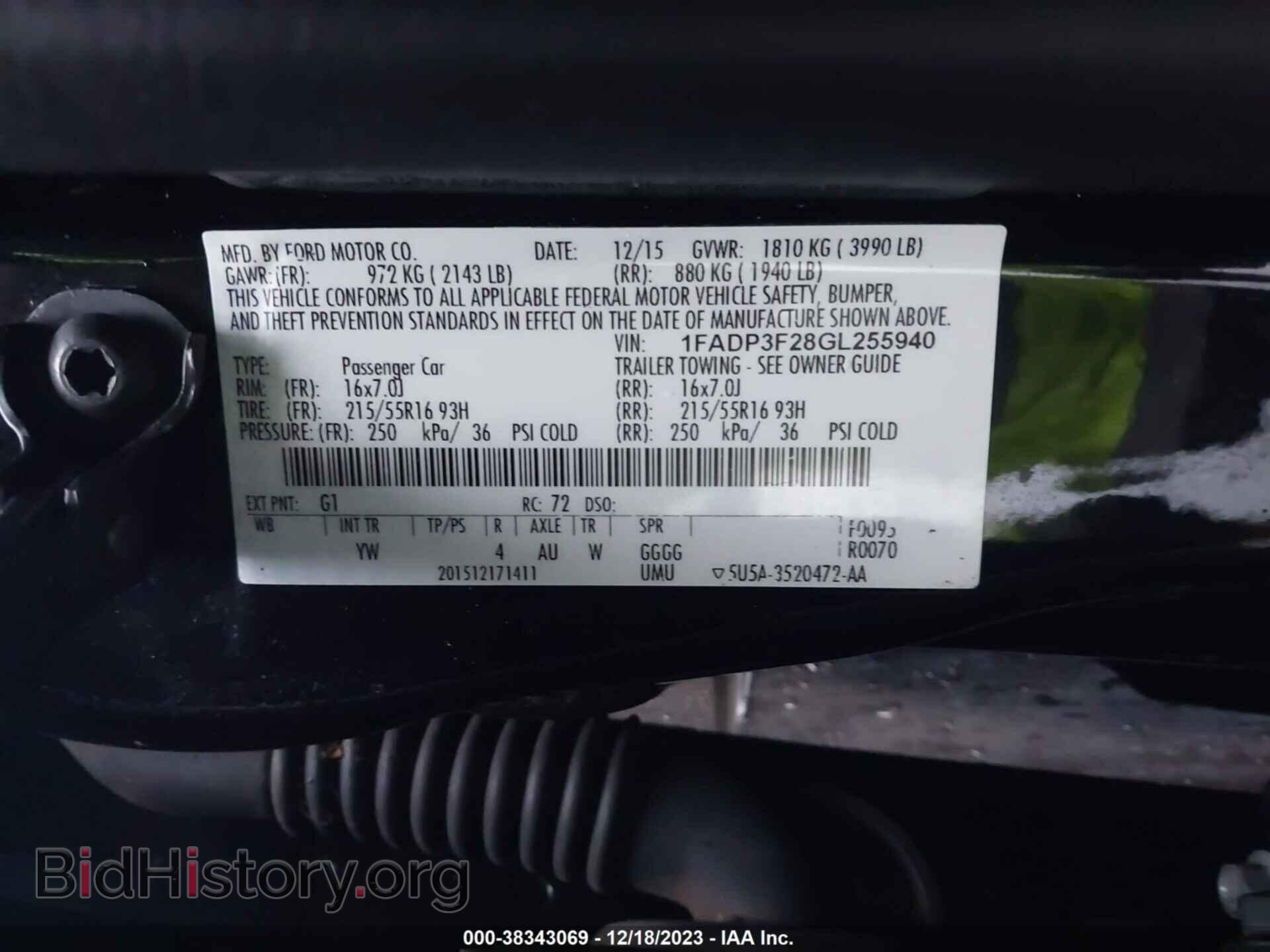 2016 FORD FOCUS - VIN: 1FADP3F28GL255940 - Photo 9