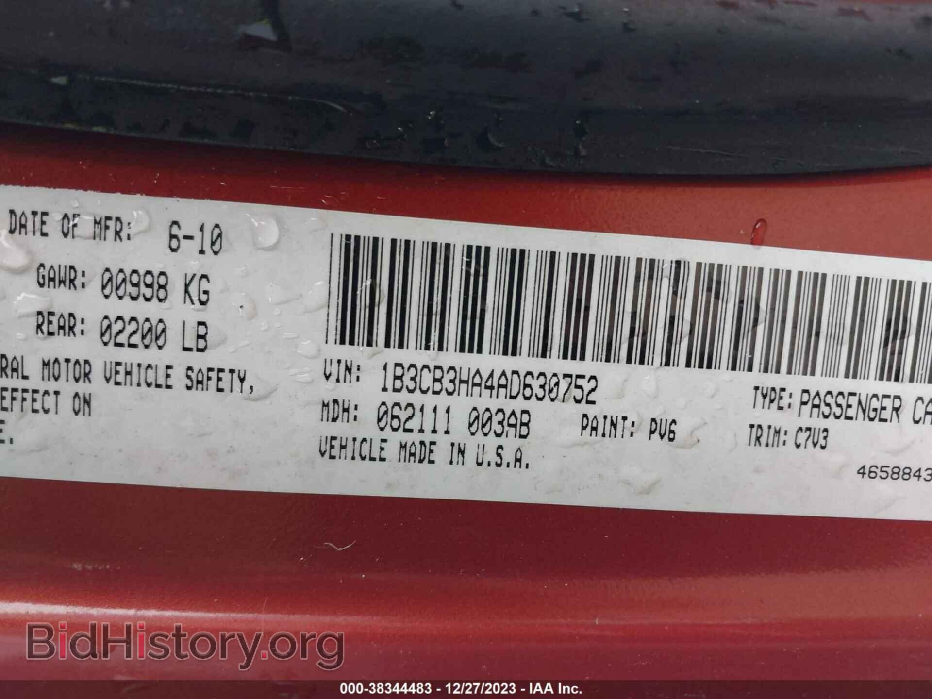 2010 DODGE CALIBER - VIN: 1B3CB3HA4AD630752 - Фото 9