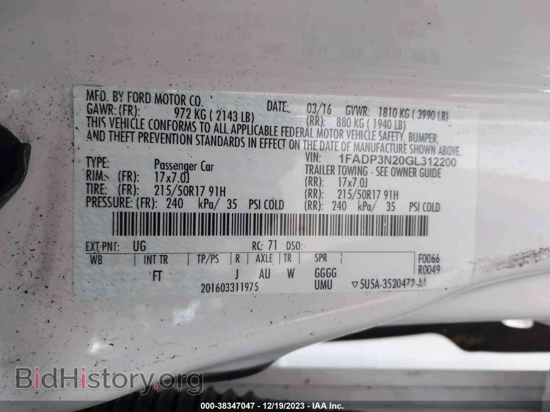 2016 FORD FOCUS - VIN: 1FADP3N20GL312200 - Photo 9