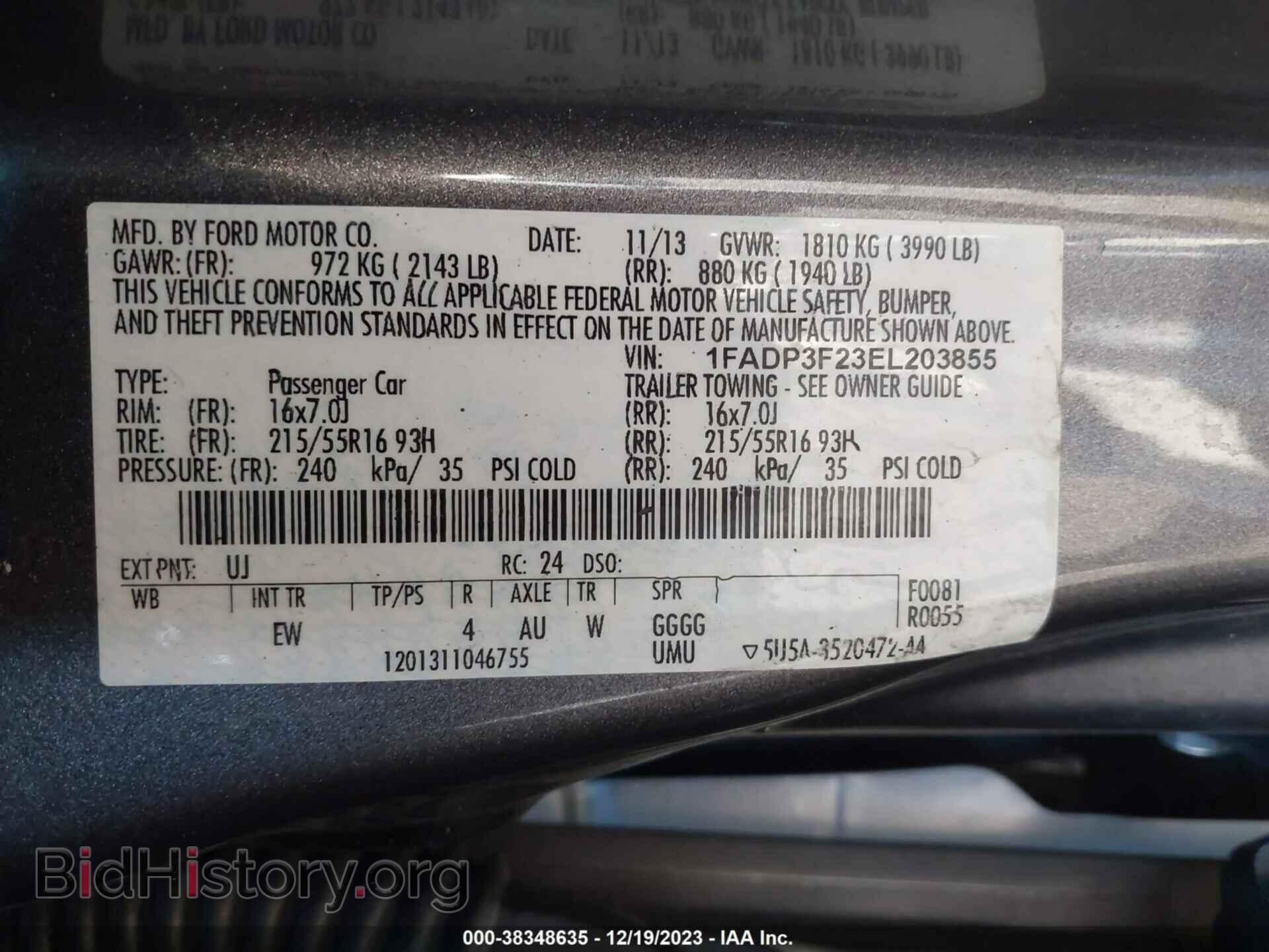 2014 FORD FOCUS - VIN: 1FADP3F23EL203855 - Photo 9