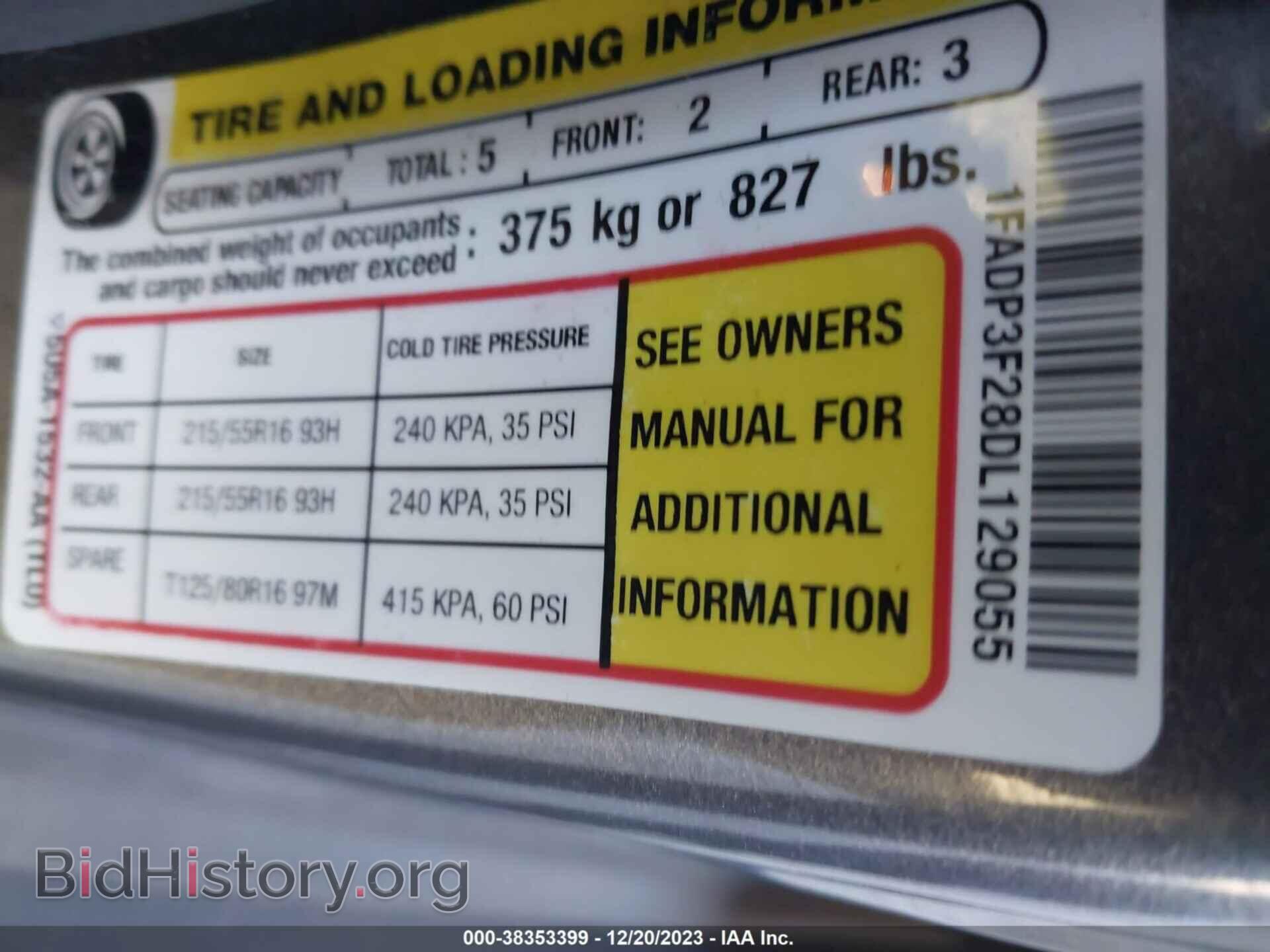 2013 FORD FOCUS - VIN: 1FADP3F28DL129055 - Фото 9