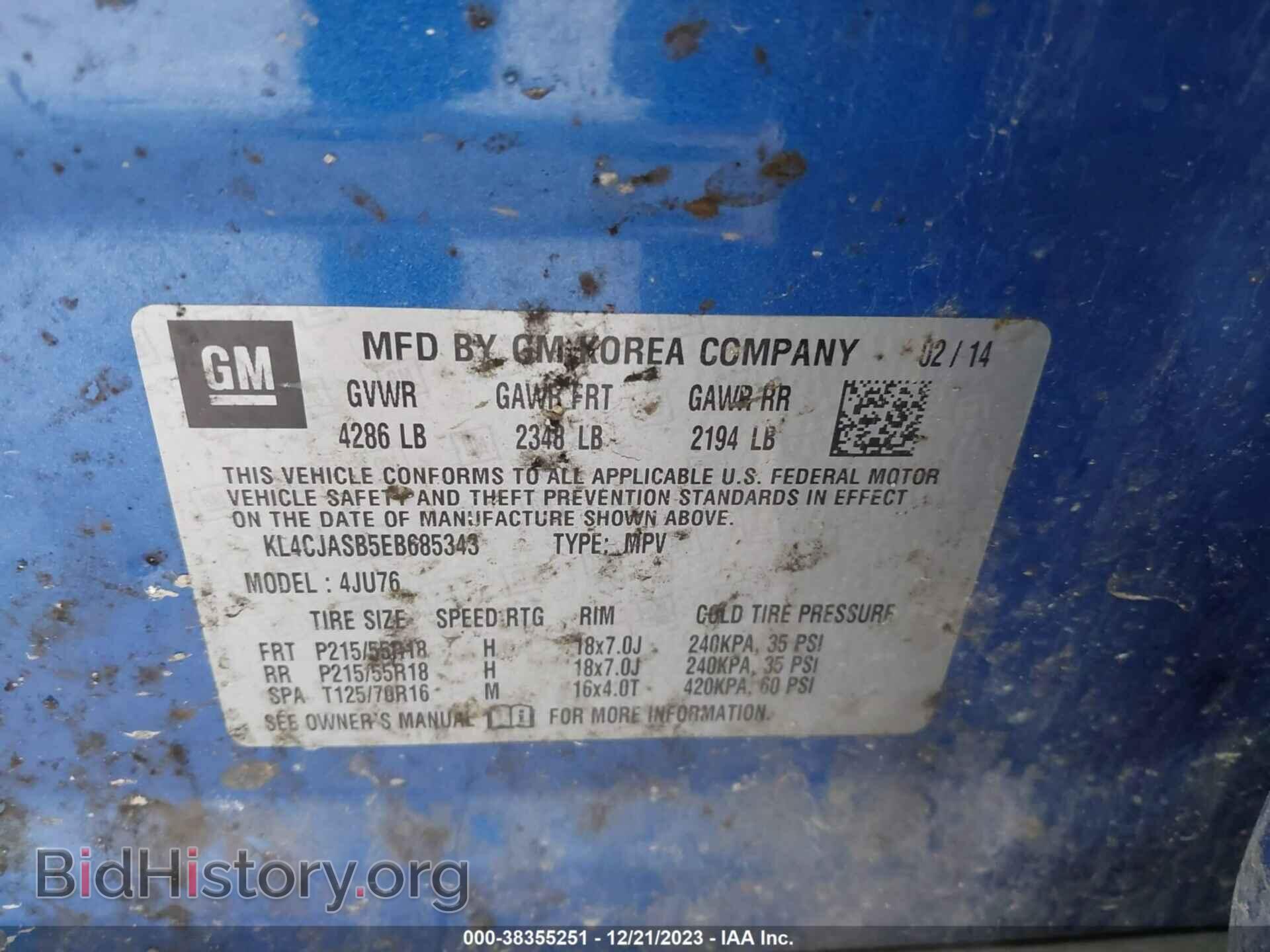2014 BUICK ENCORE - VIN: KL4CJASB5EB685343 - Photo 9