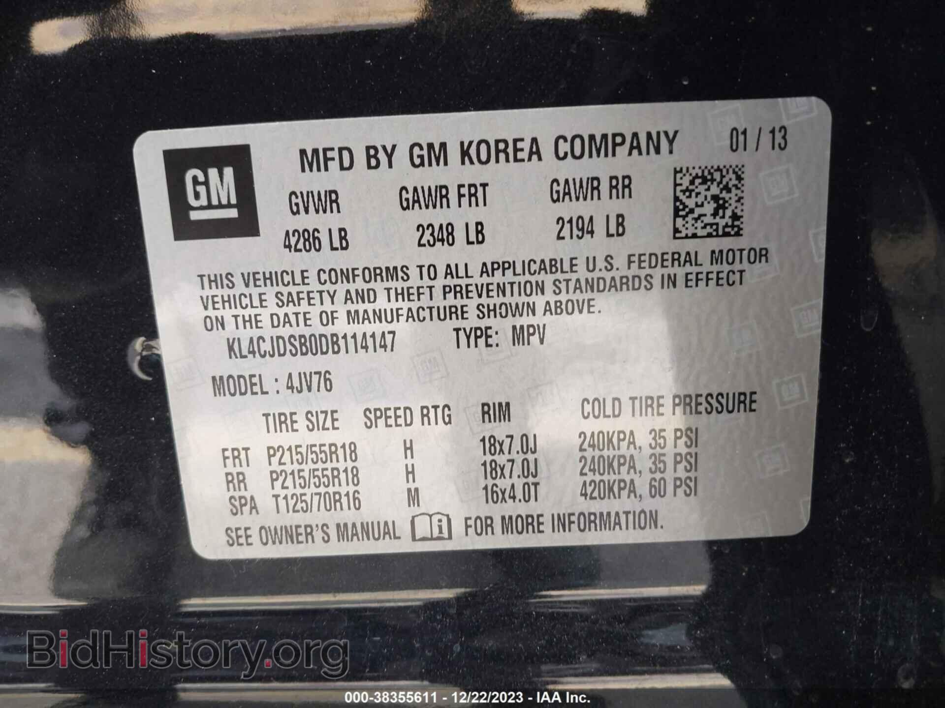 2013 BUICK ENCORE - VIN: KL4CJDSB0DB114147 - Photo 9