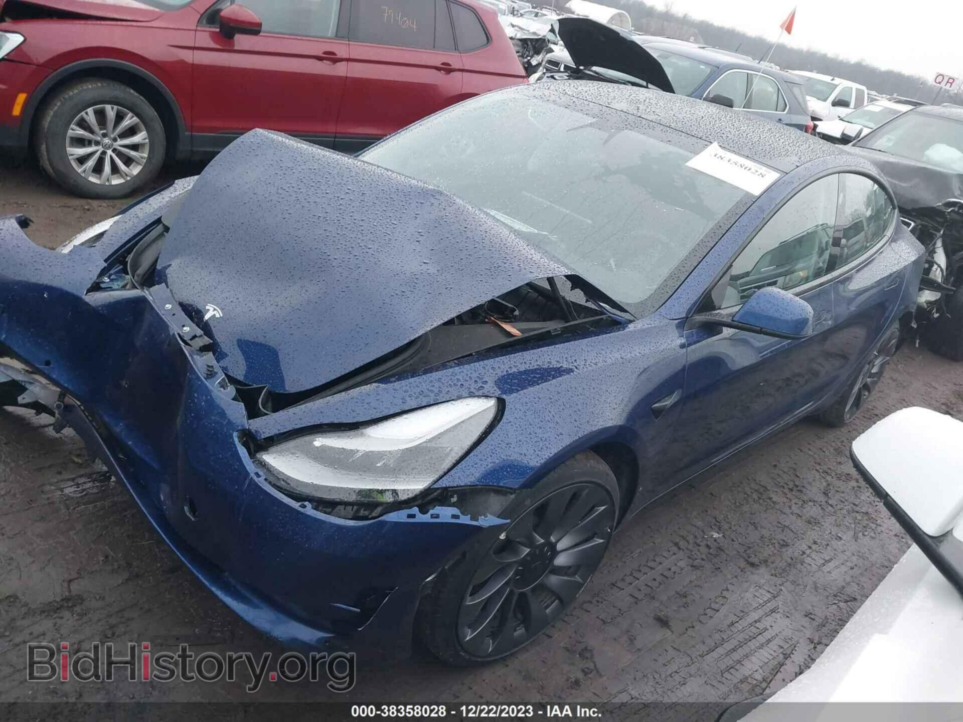2022 TESLA MODEL 3 - VIN: 5YJ3E1EC7NF125285 - Фото 2
