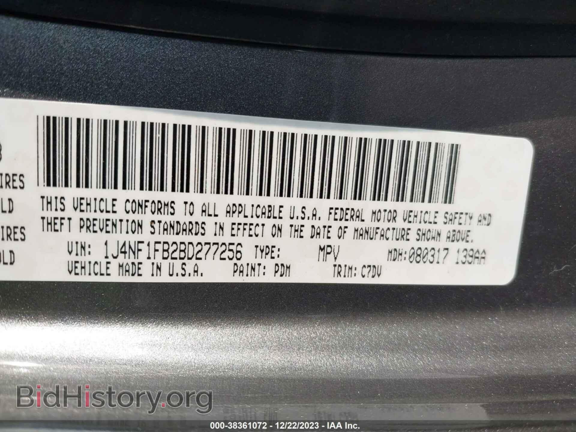 2011 JEEP COMPASS - VIN: 1J4NF1FB2BD277256 - Photo 9
