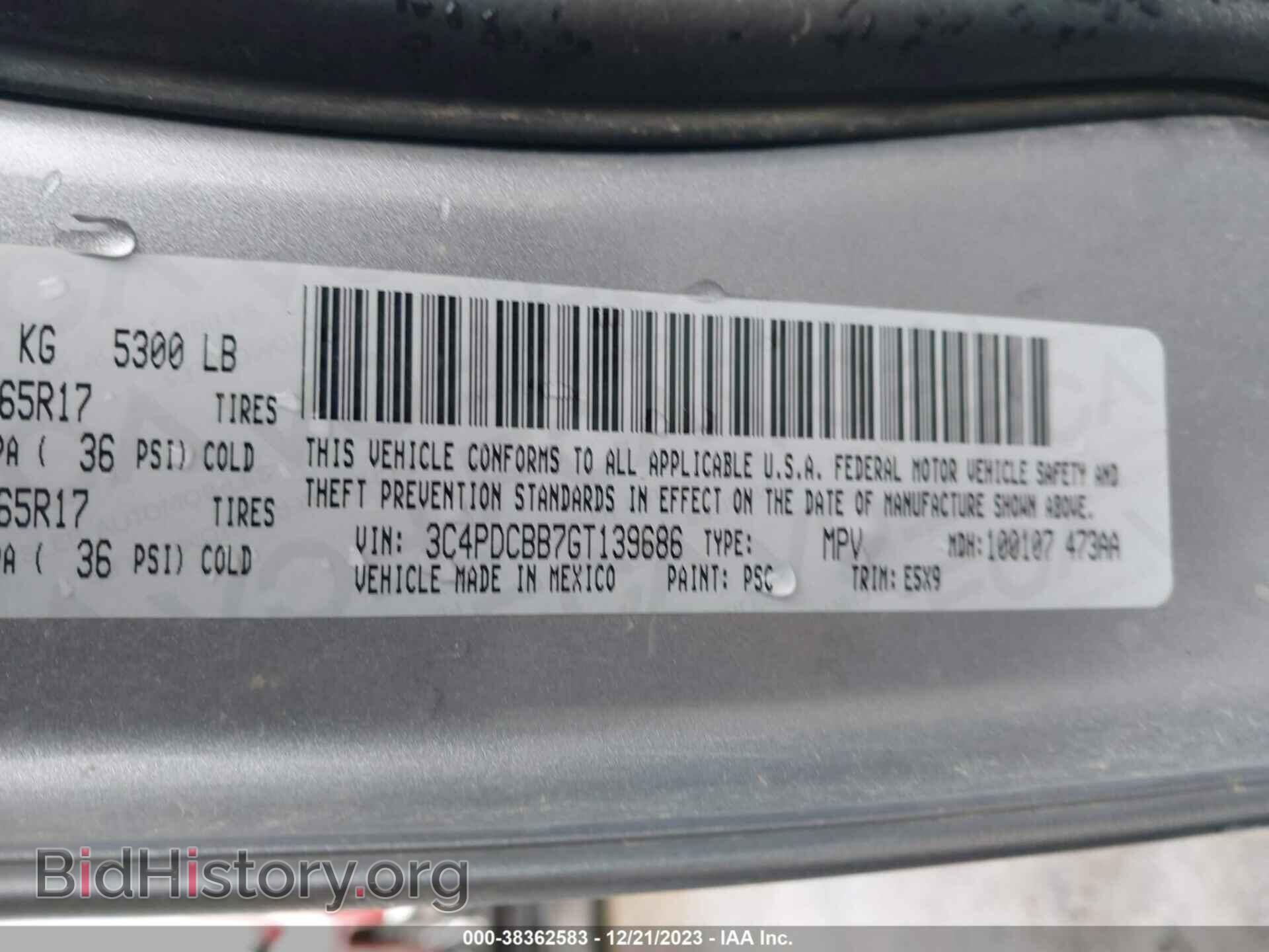 2016 DODGE JOURNEY - VIN: 3C4PDCBB7GT139686 - Photo 9