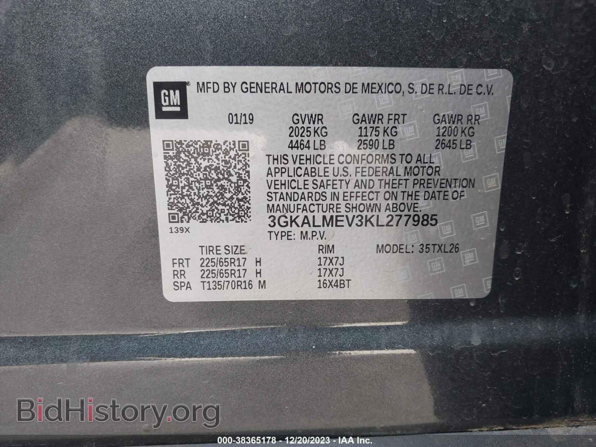 2019 GMC TERRAIN - VIN: 3GKALMEV3KL277985 - Фото 9