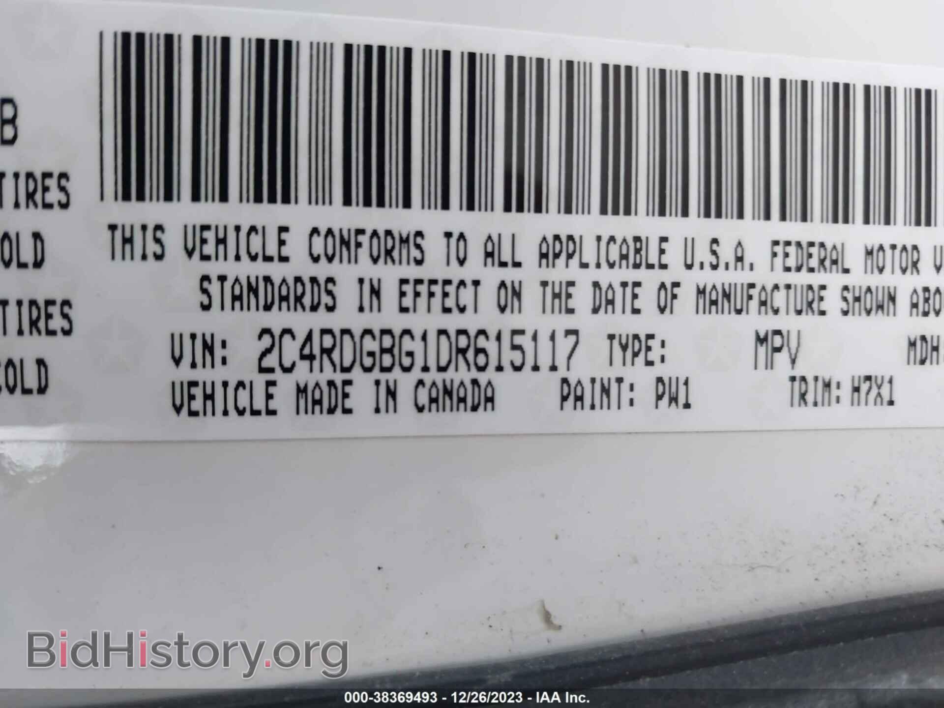 2013 DODGE GRAND CARAVAN - VIN: 2C4RDGBG1DR615117 - Фото 9