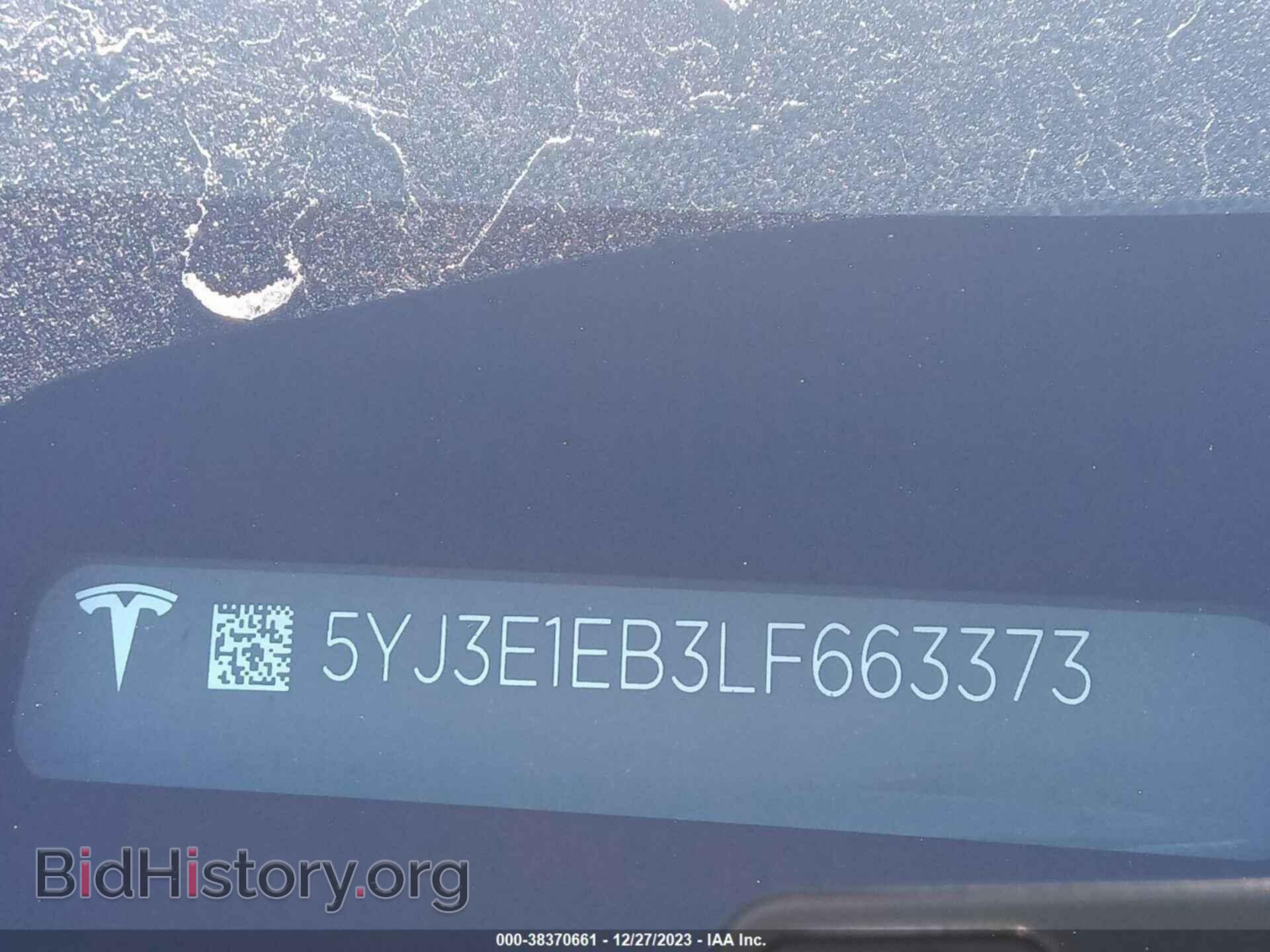 2020 TESLA MODEL 3 - VIN: 5YJ3E1EB3LF663373 - Фото 9