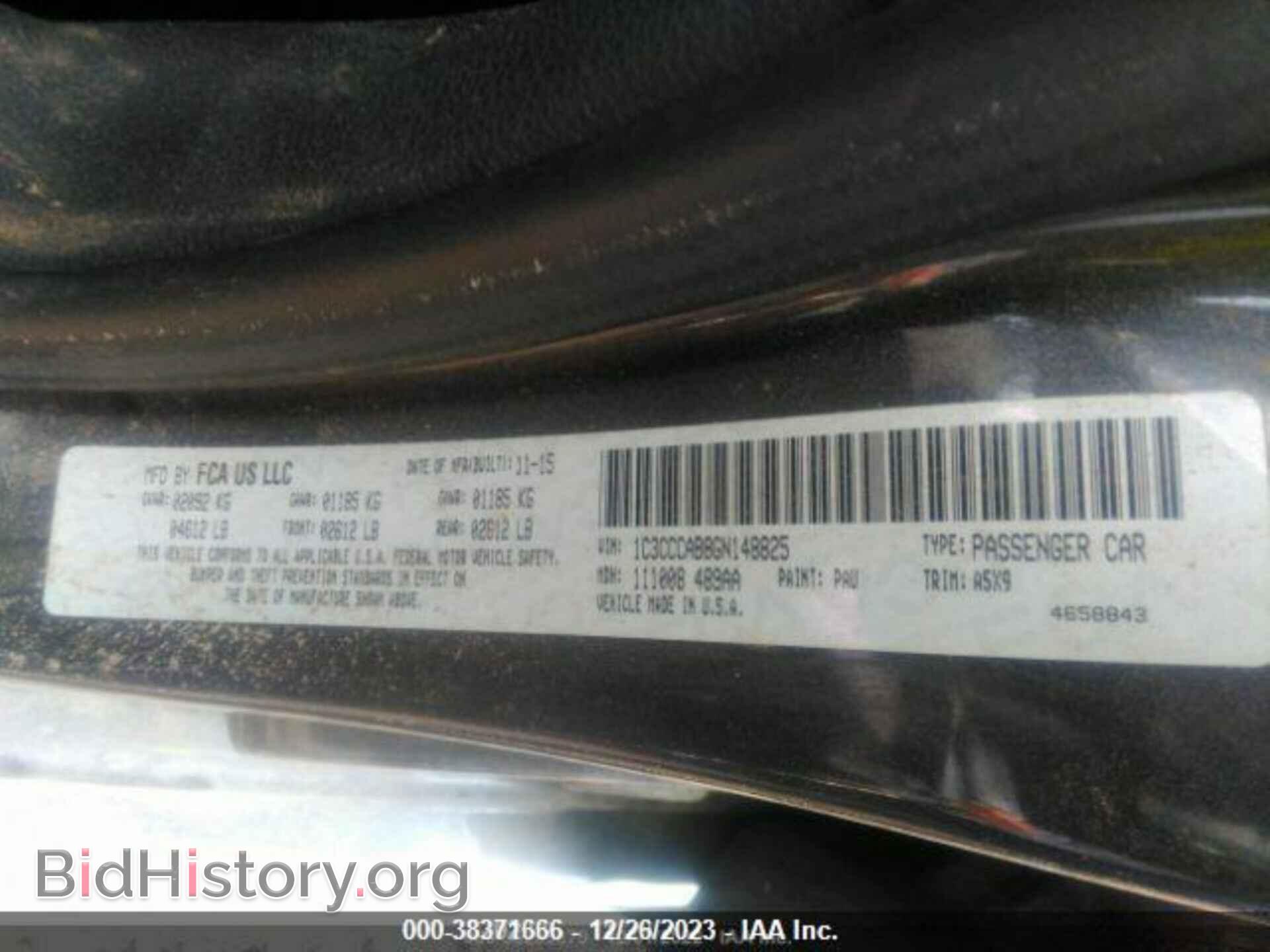 2016 CHRYSLER 200 - VIN: 1C3CCCAB8GN148825 - Фото 9