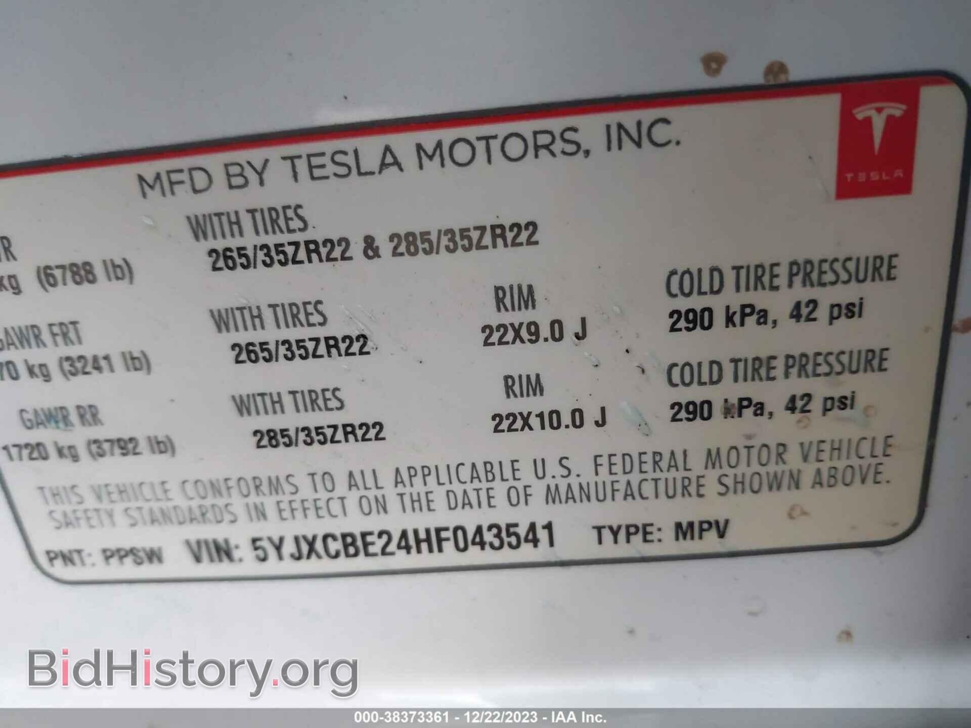 2017 TESLA MODEL X - VIN: 5YJXCBE24HF043541 - Photo 9