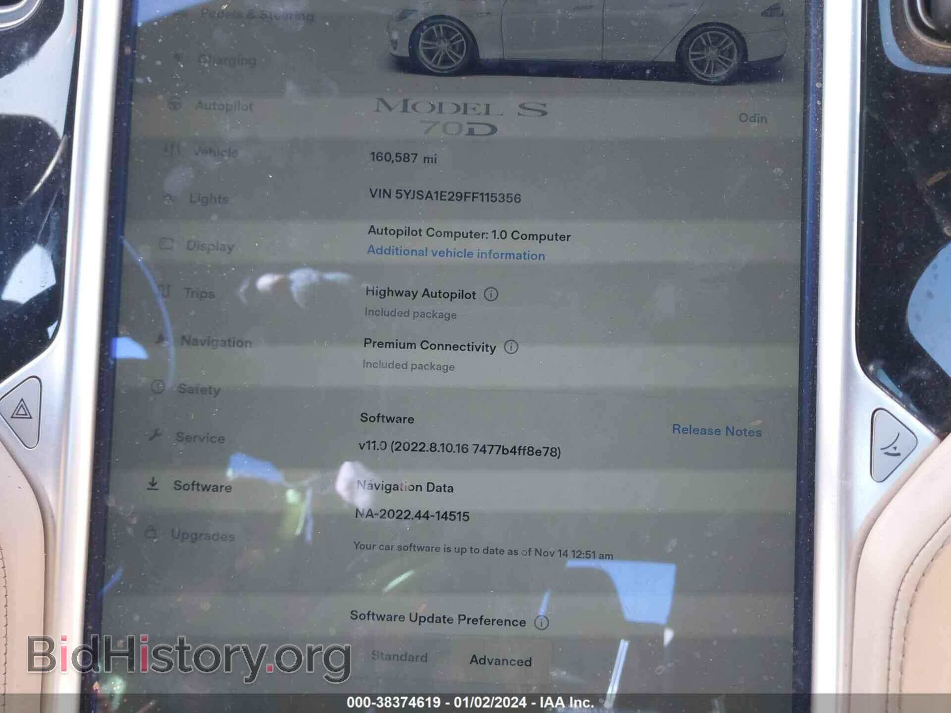 2015 TESLA MODEL S - VIN: 5YJSA1E29FF115356 - Фото 7