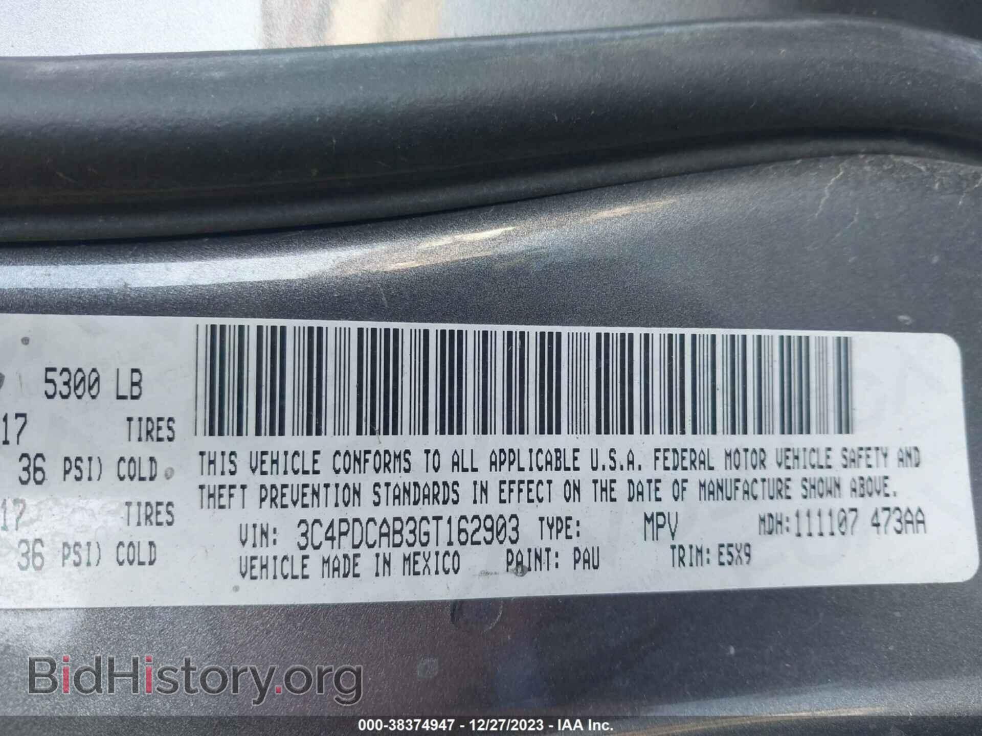 2016 DODGE JOURNEY - VIN: 3C4PDCAB3GT162903 - Photo 9