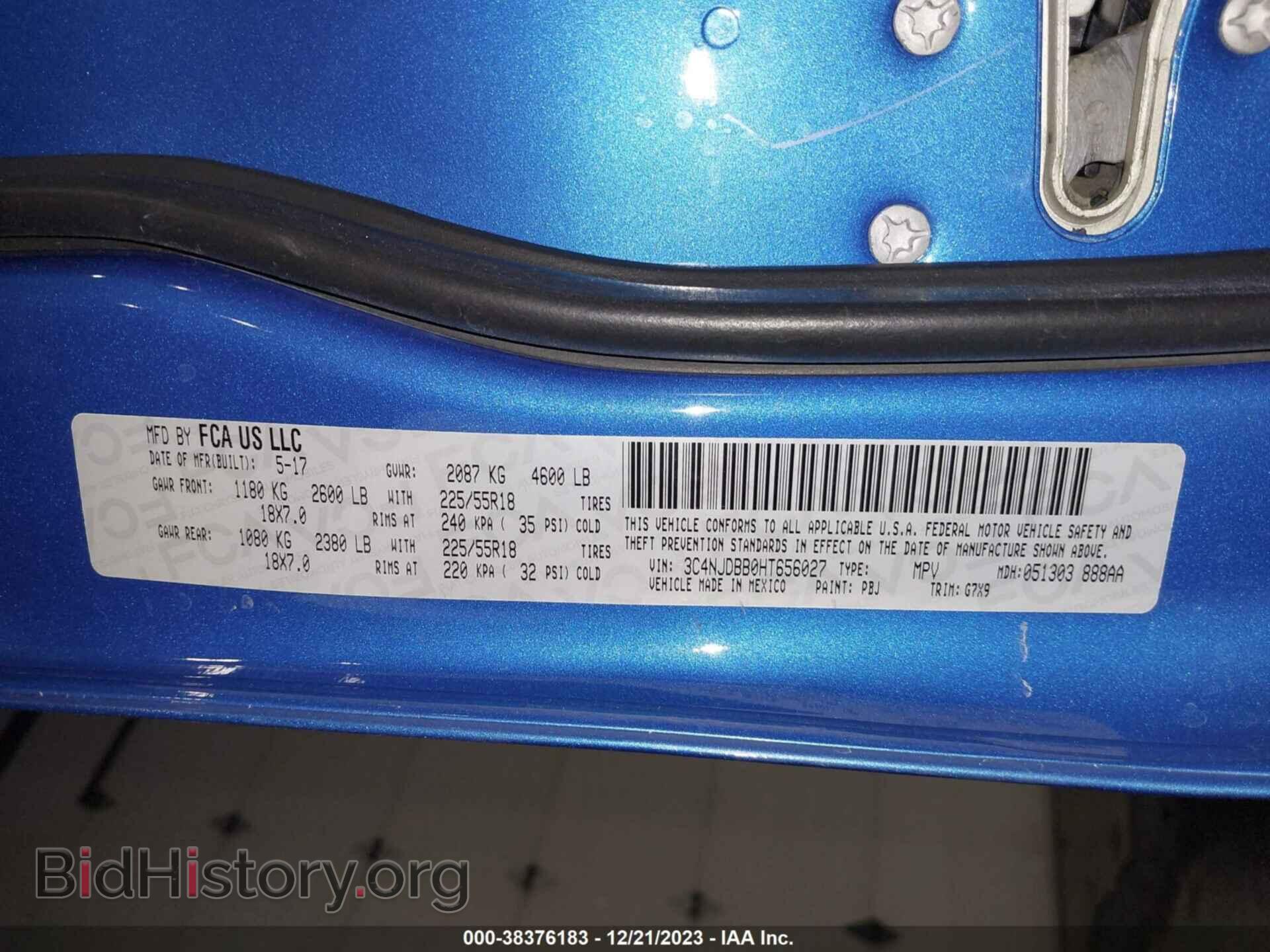 2017 JEEP NEW COMPASS - VIN: 3C4NJDBB0HT656027 - Фото 9