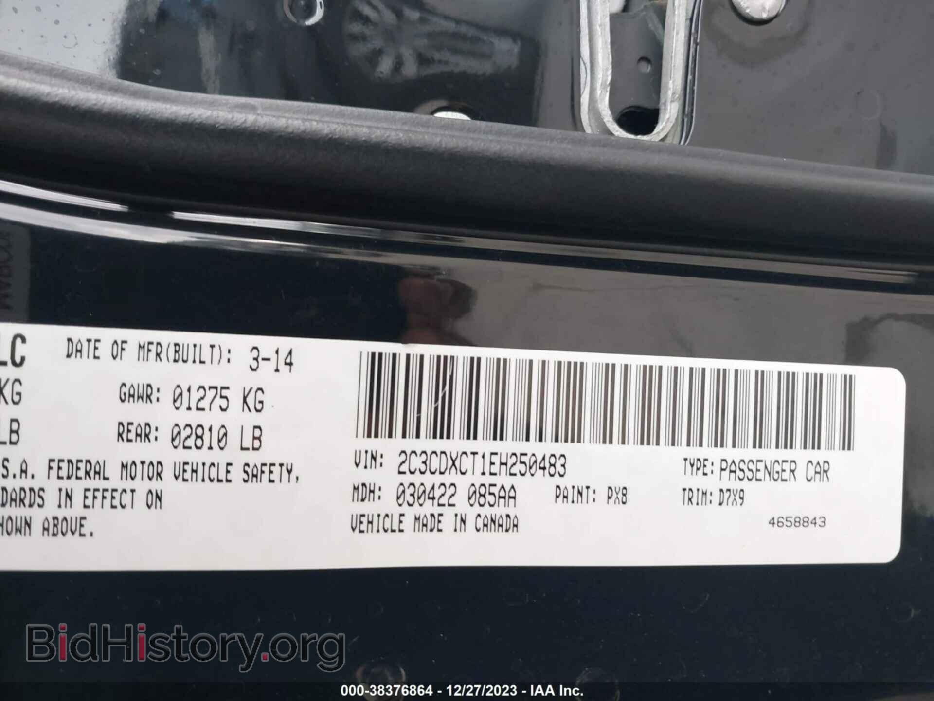 2014 DODGE CHARGER - VIN: 2C3CDXCT1EH250483 - Фото 9