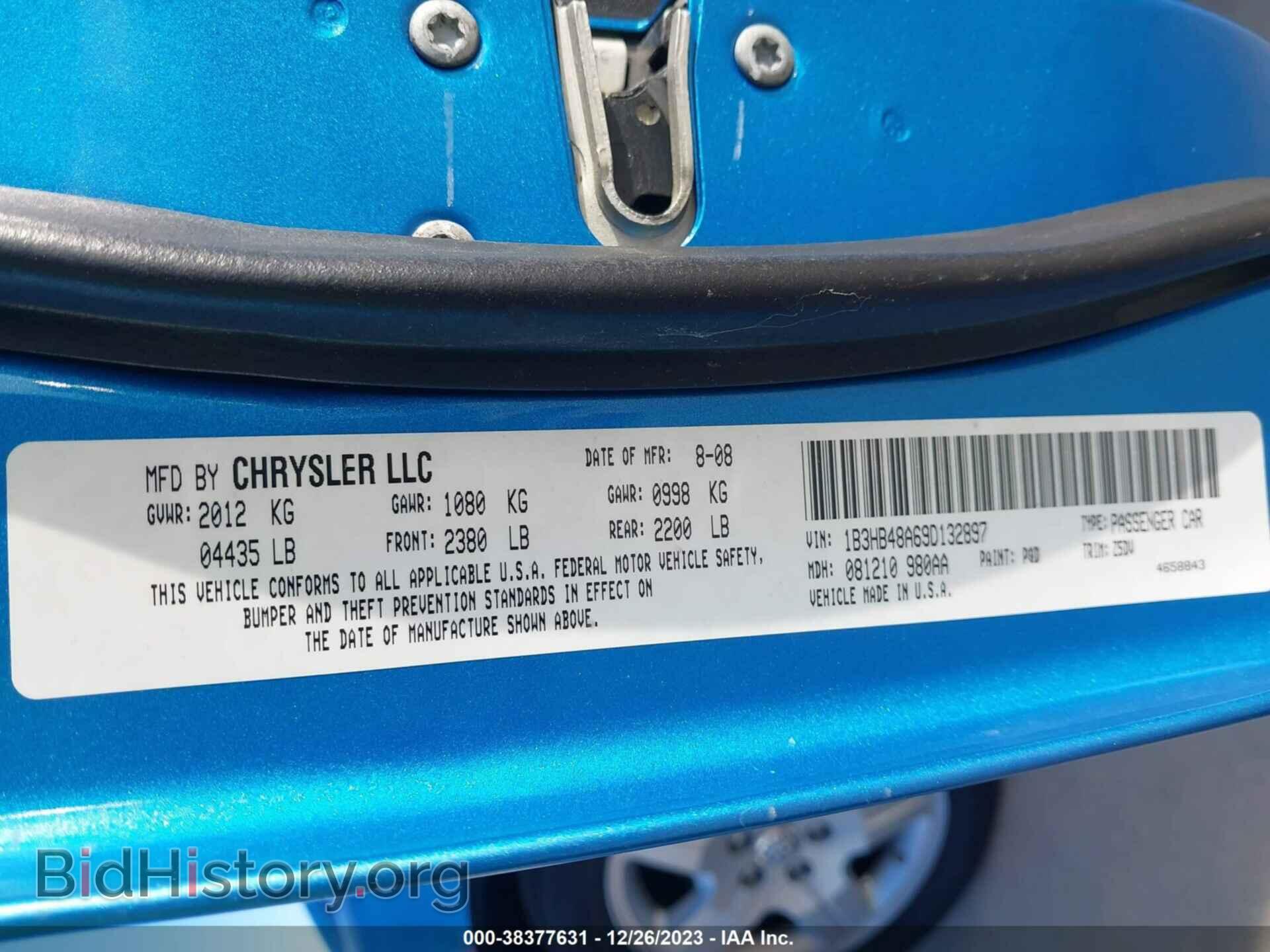 2009 DODGE CALIBER - VIN: 1B3HB48A69D132897 - Фото 9