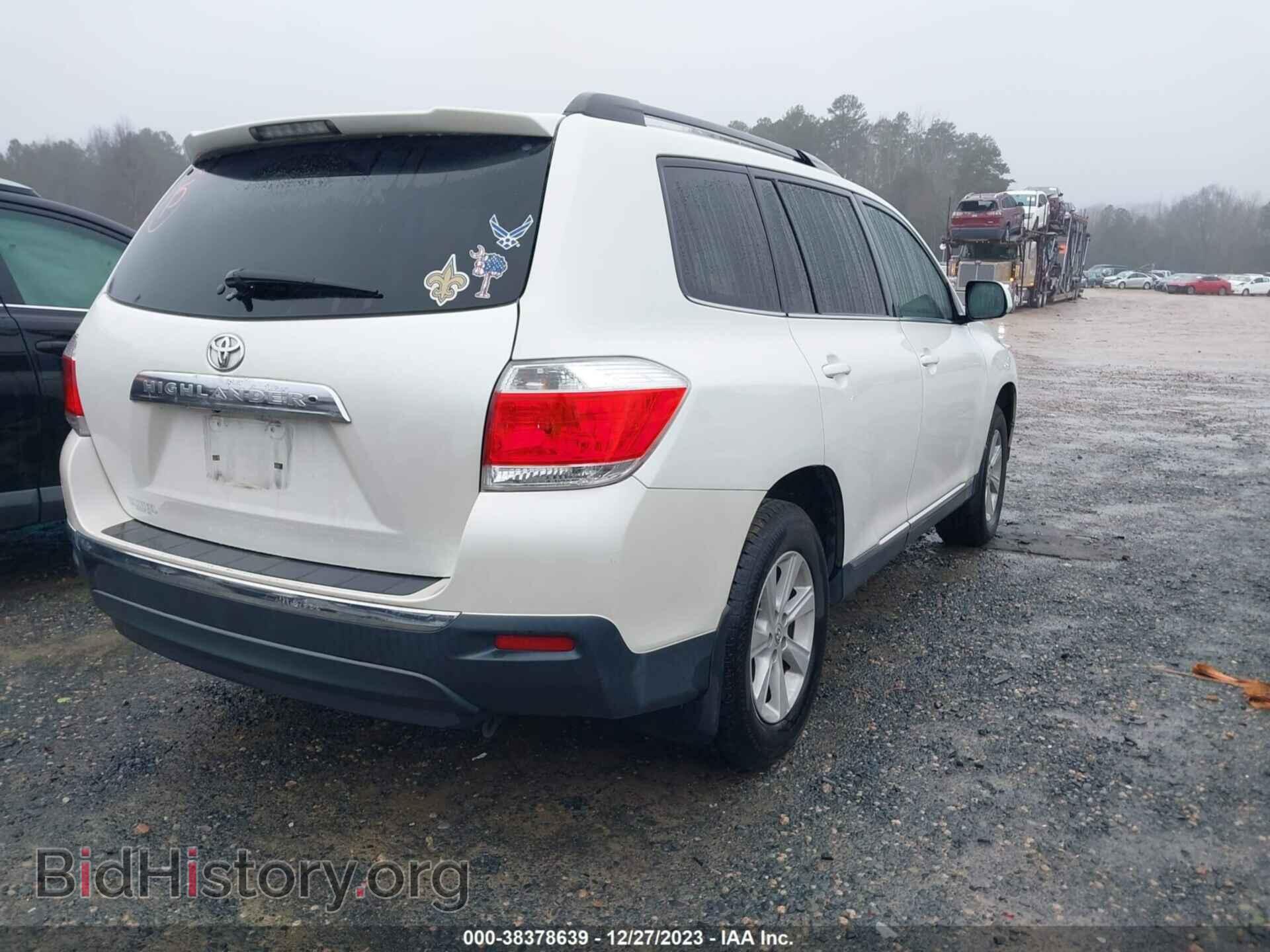 2013 TOYOTA HIGHLANDER - VIN: 5TDZK3EH8DS121427 - Фото 4