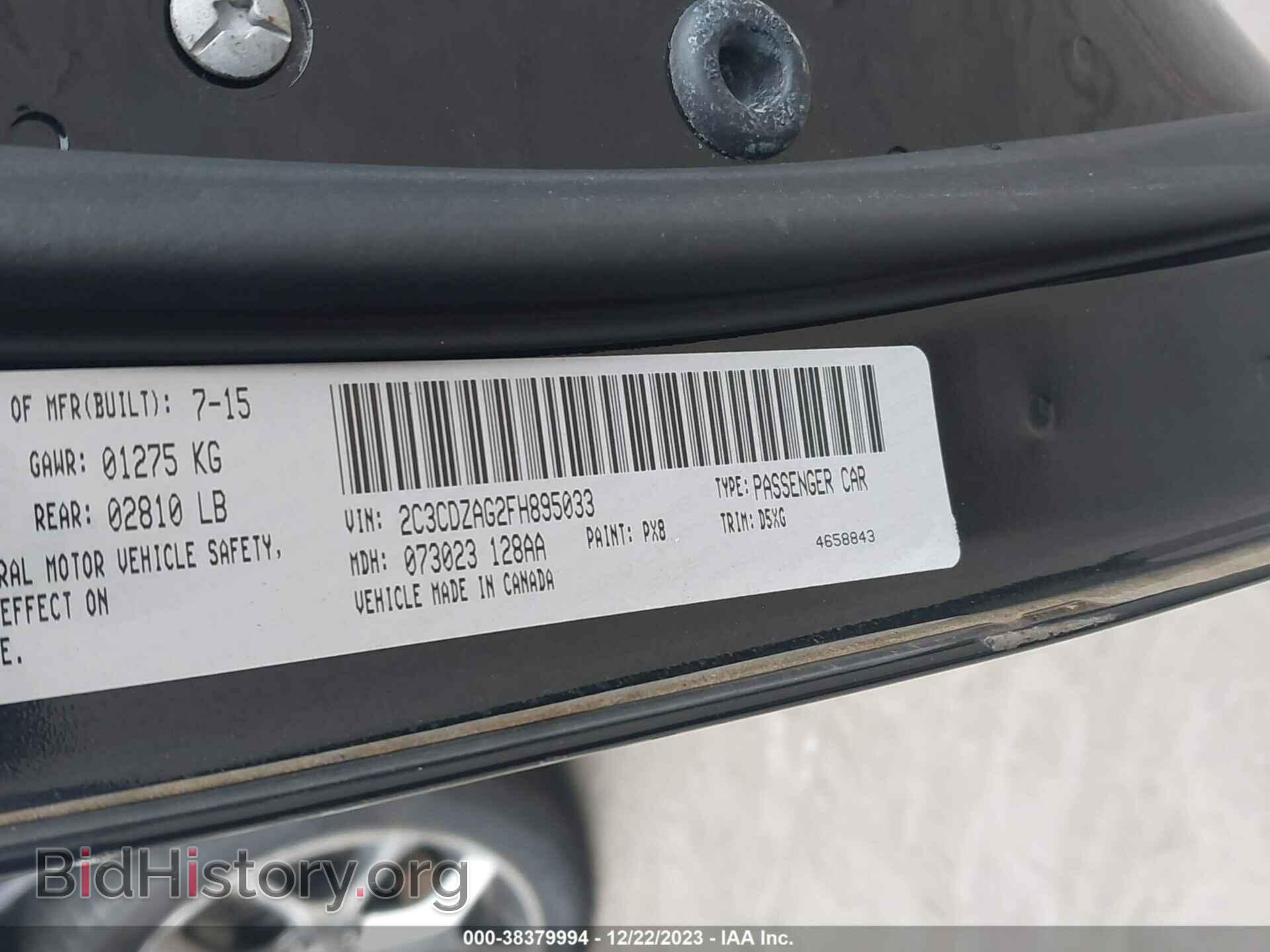 2015 DODGE CHALLENGER - VIN: 2C3CDZAG2FH895033 - Photo 9