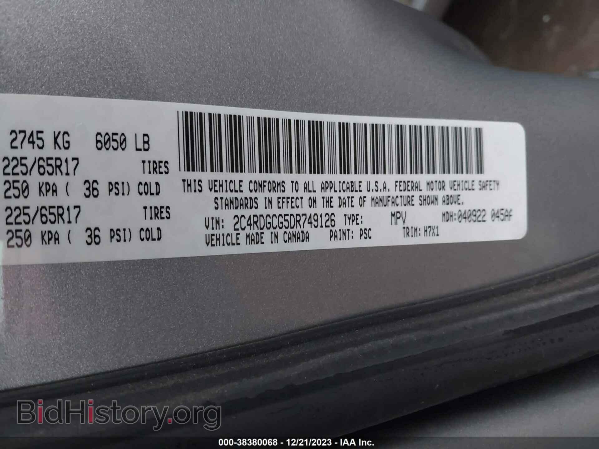 2013 DODGE GRAND CARAVAN - VIN: 2C4RDGCG5DR749126 - Фото 9