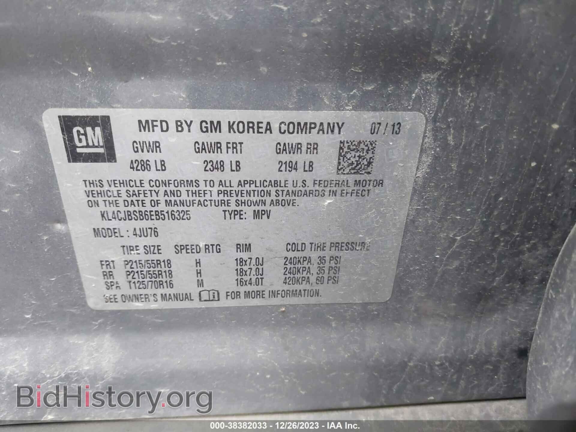 2014 BUICK ENCORE - VIN: KL4CJBSB6EB516325 - Photo 9