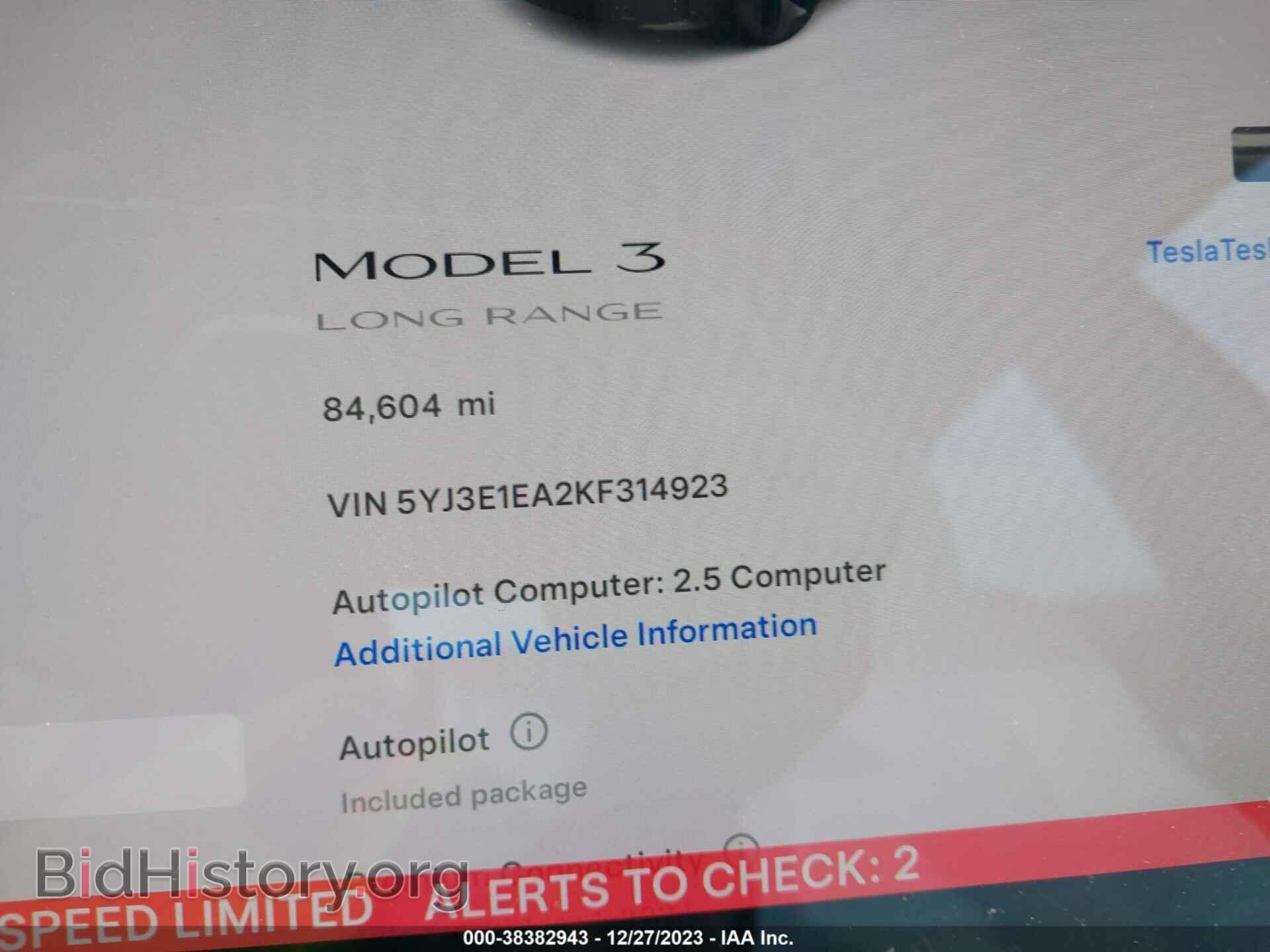 2019 TESLA MODEL 3 - VIN: 5YJ3E1EA2KF314923 - Фото 7