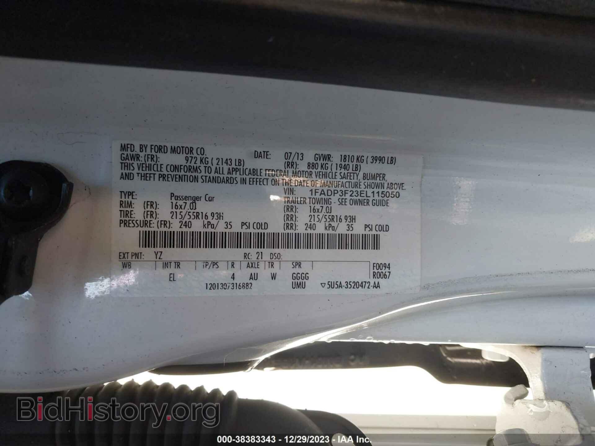 2014 FORD FOCUS - VIN: 1FADP3F23EL115050 - Photo 9