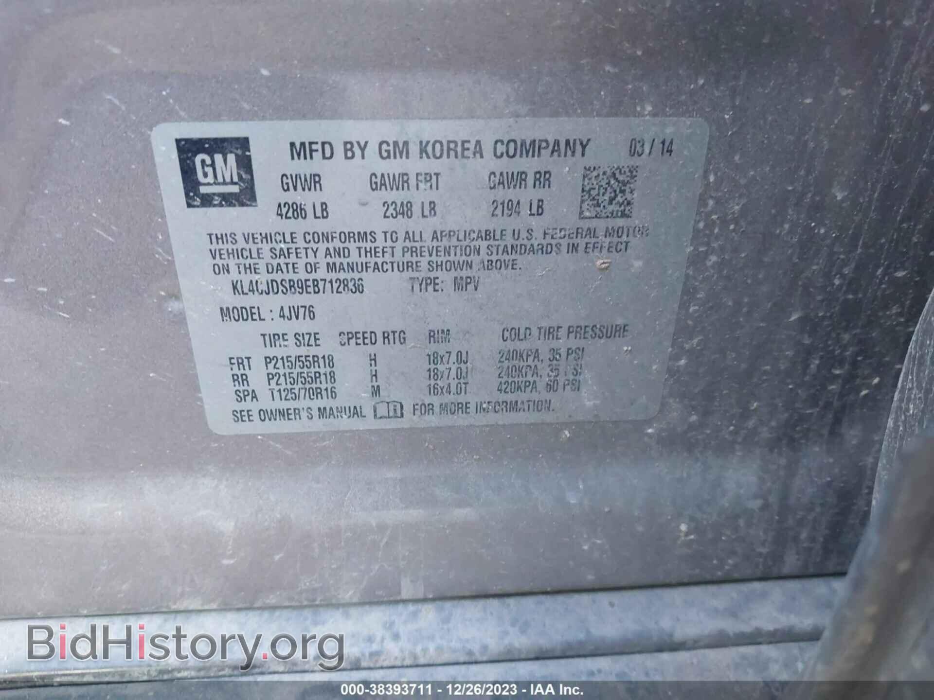 2014 BUICK ENCORE - VIN: KL4CJDSB9EB712836 - Photo 9