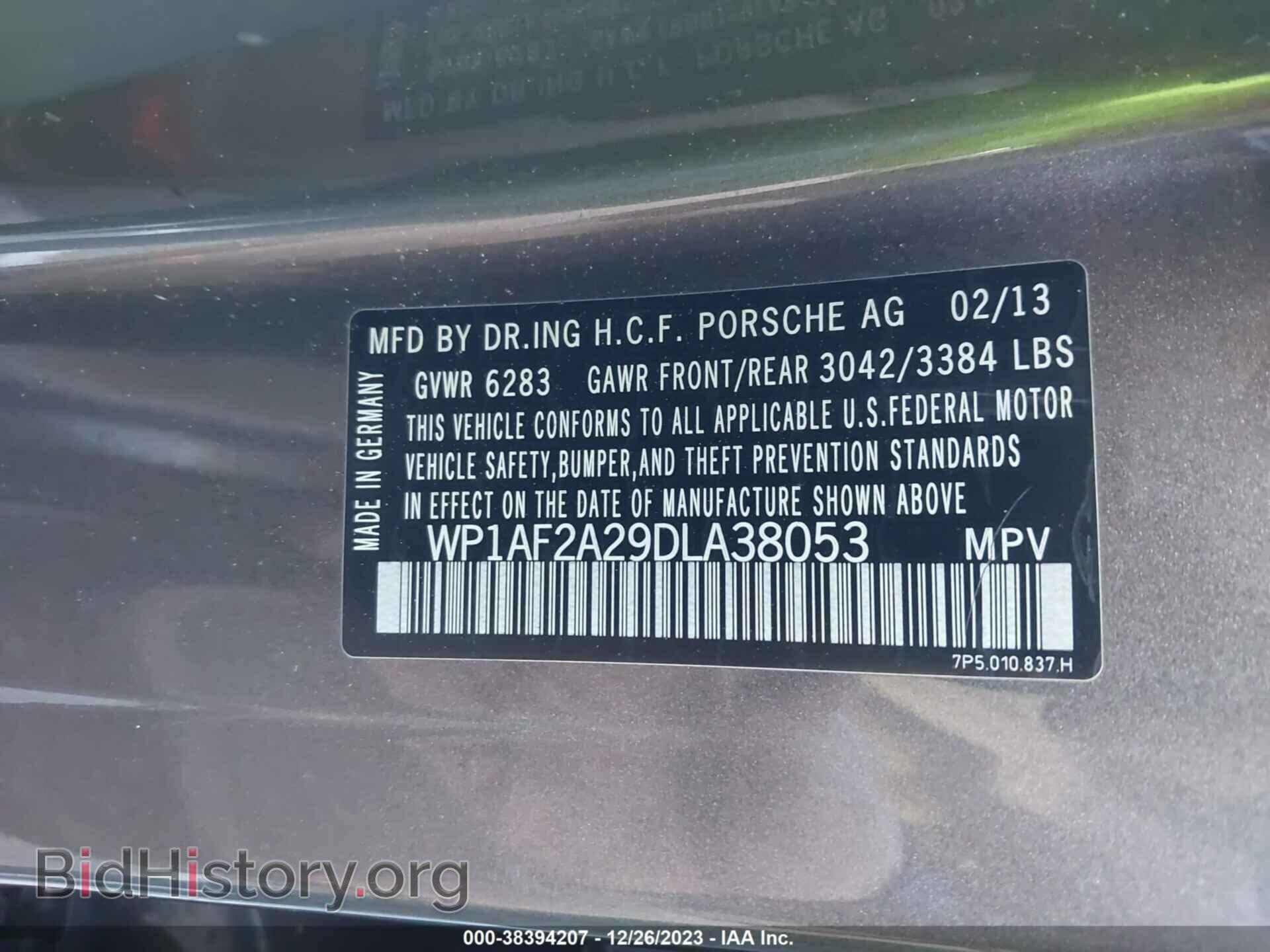 2013 PORSCHE CAYENNE - VIN: WP1AF2A29DLA38053 - Фото 9