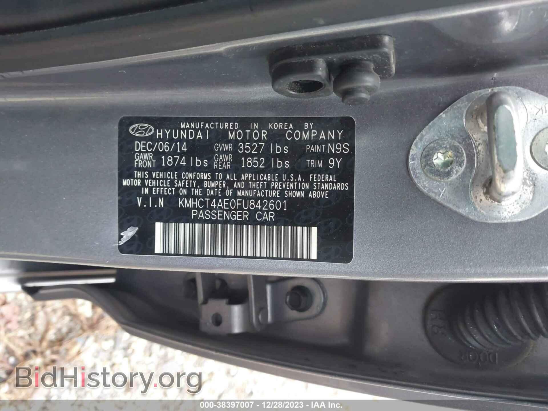 2015 HYUNDAI ACCENT - VIN: KMHCT4AE0FU842601 - Фото 9