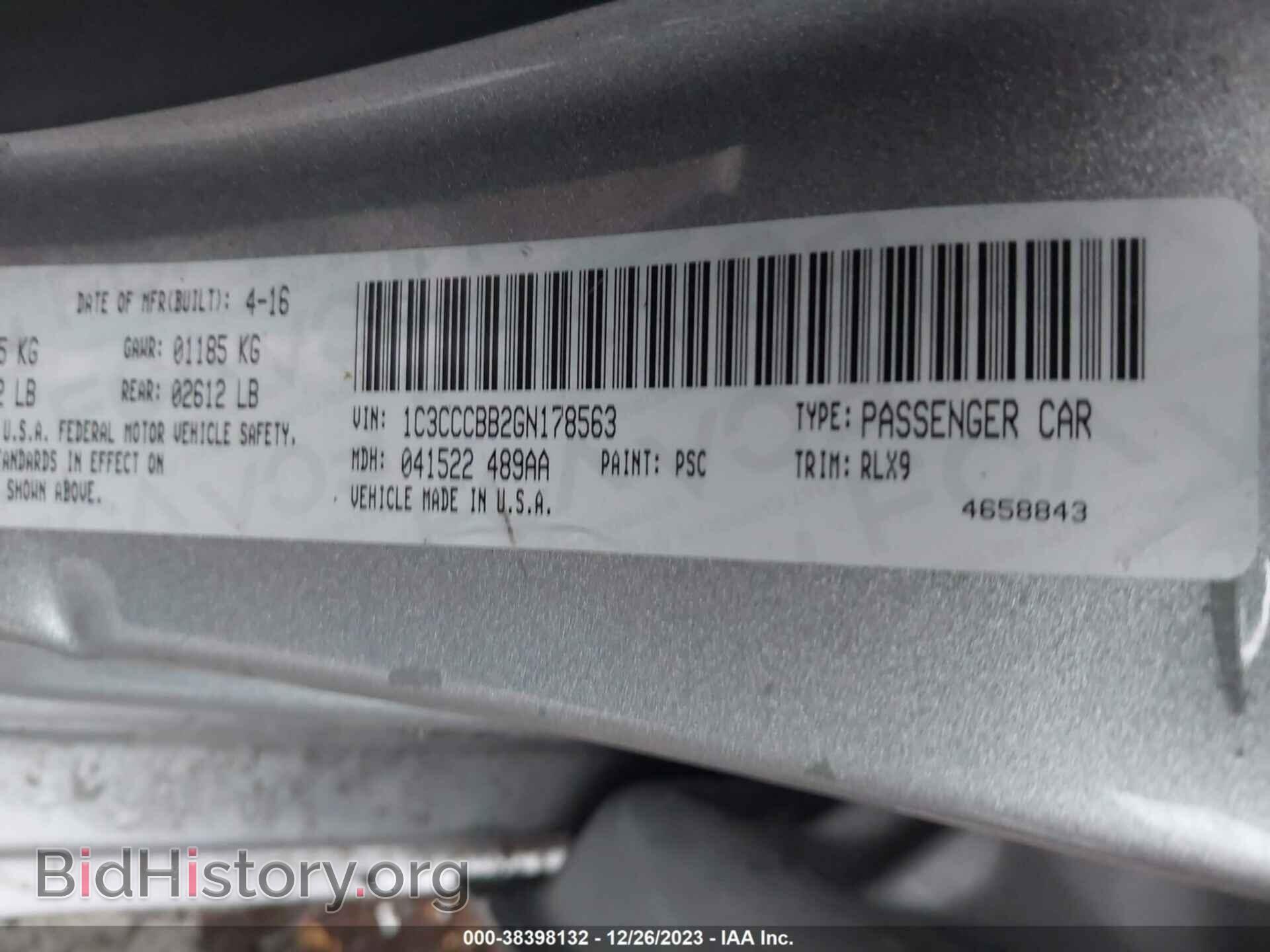 2016 CHRYSLER 200 - VIN: 1C3CCCBB2GN178563 - Photo 9