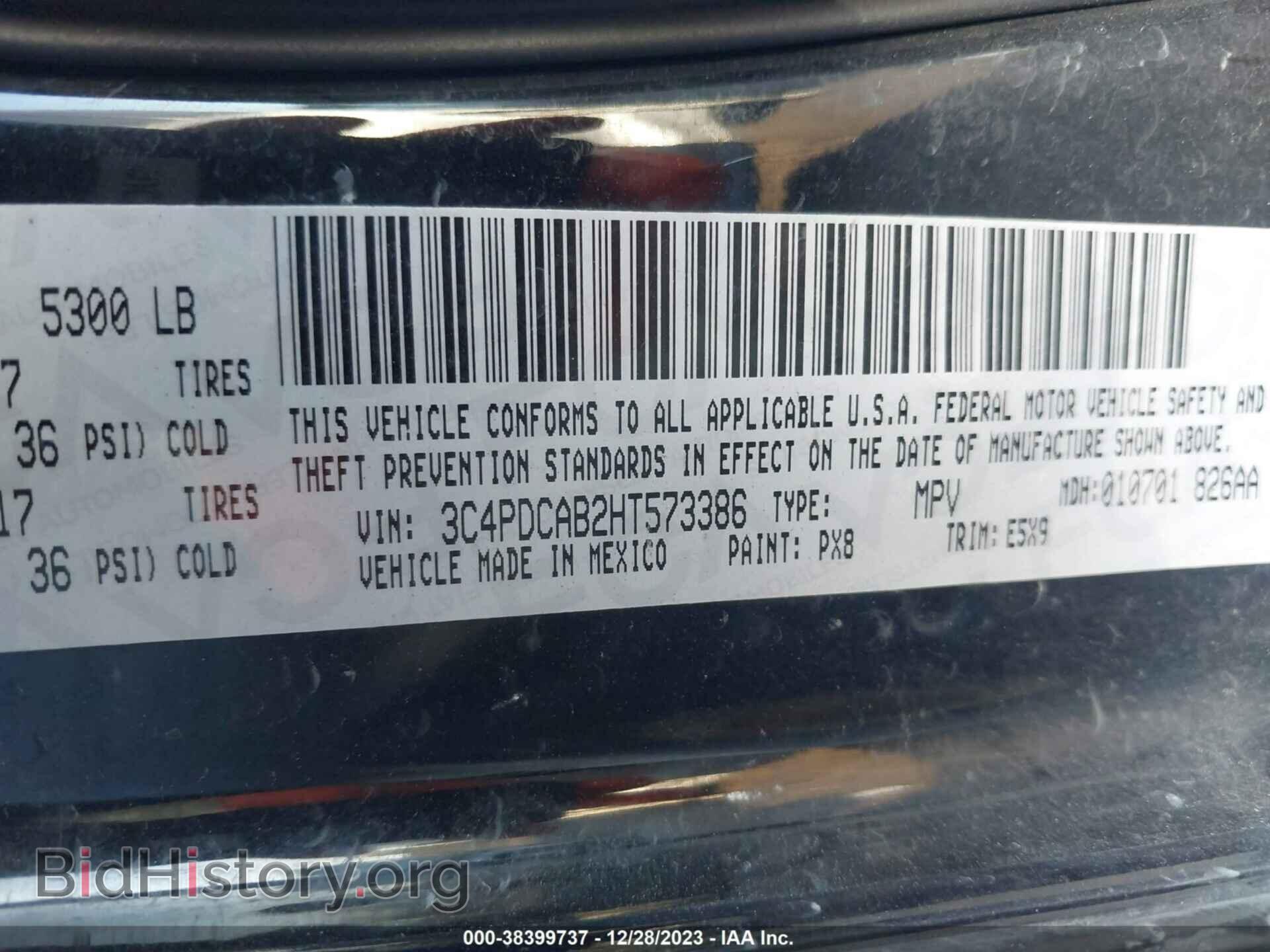 2017 DODGE JOURNEY - VIN: 3C4PDCAB2HT573386 - Photo 9