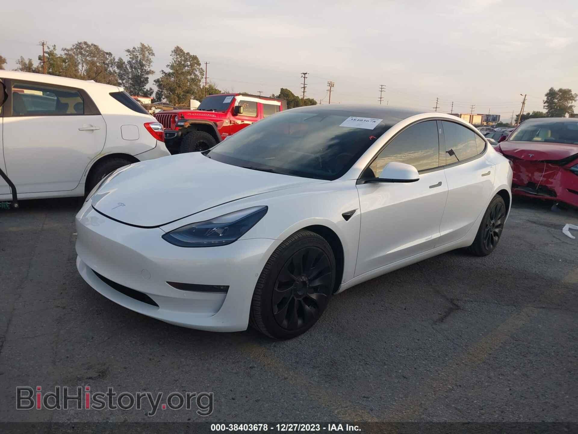 2022 TESLA MODEL 3 - VIN: 5YJ3E1EB5NF109853 - Фото 2