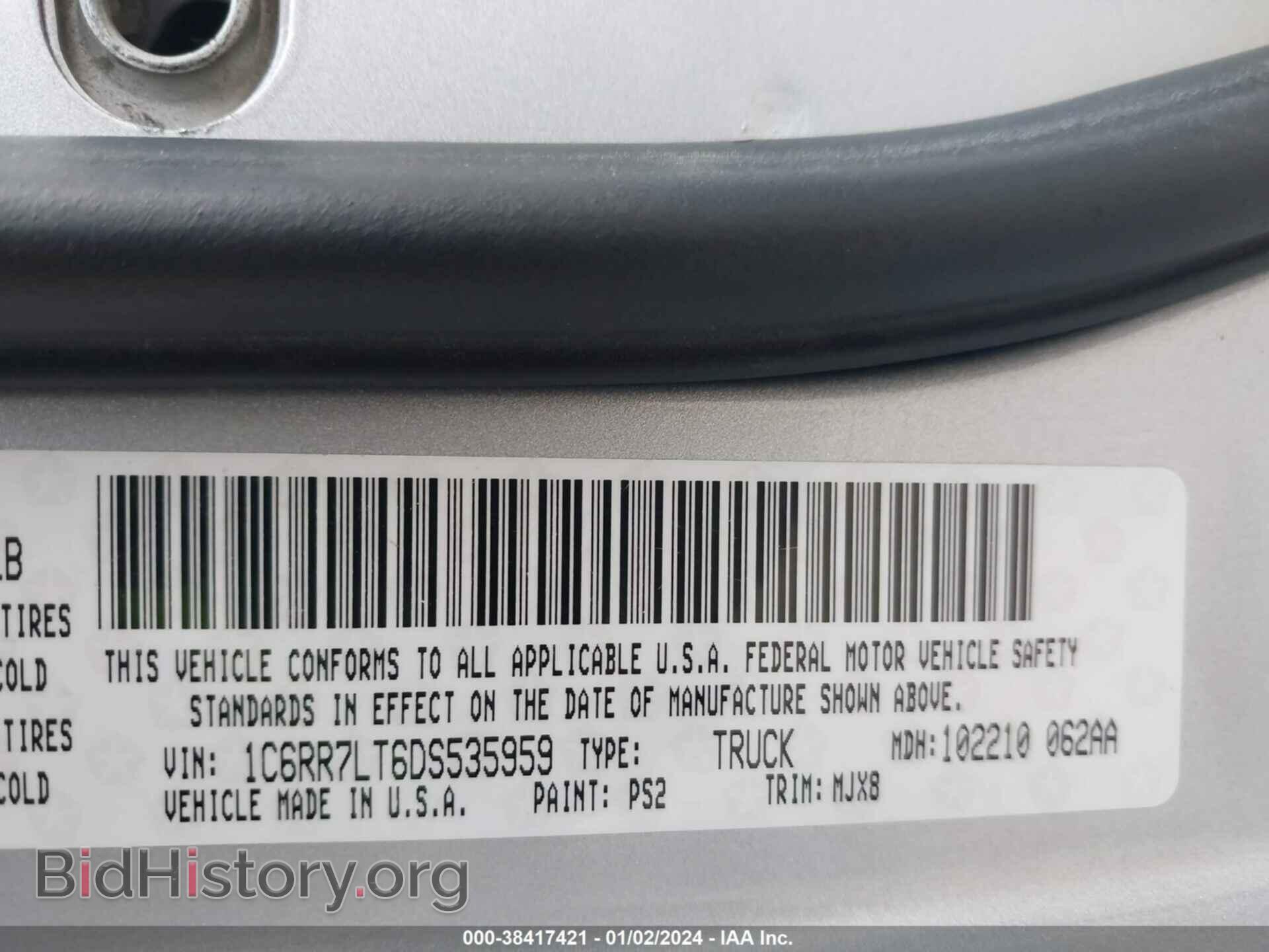 2013 RAM 1500 - VIN: 1C6RR7LT6DS535959 - Photo 9