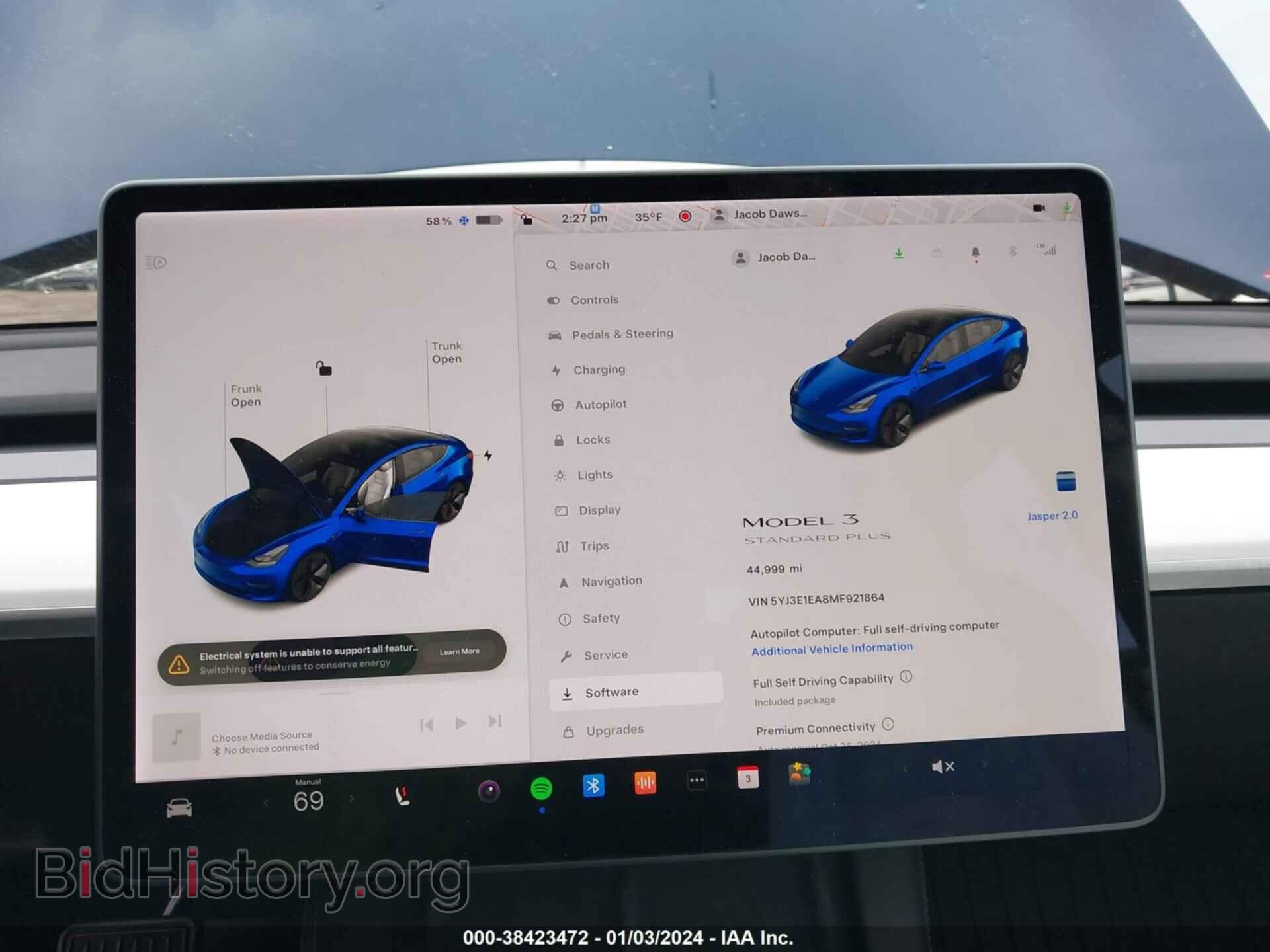 2021 TESLA MODEL 3 - VIN: 5YJ3E1EA8MF921864 - Фото 7