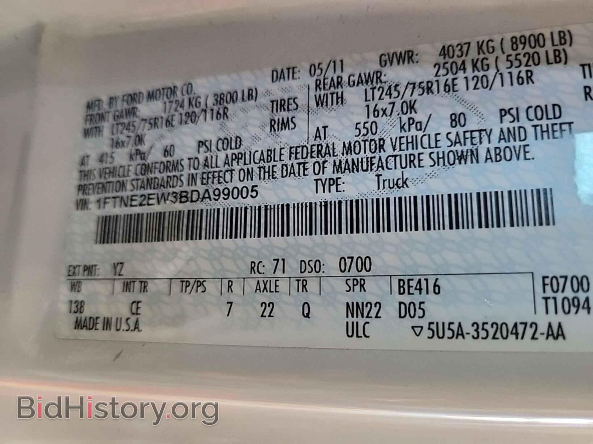 2011 FORD E-250 - VIN: 1FTNE2EW3BDA99005 - Photo 10
