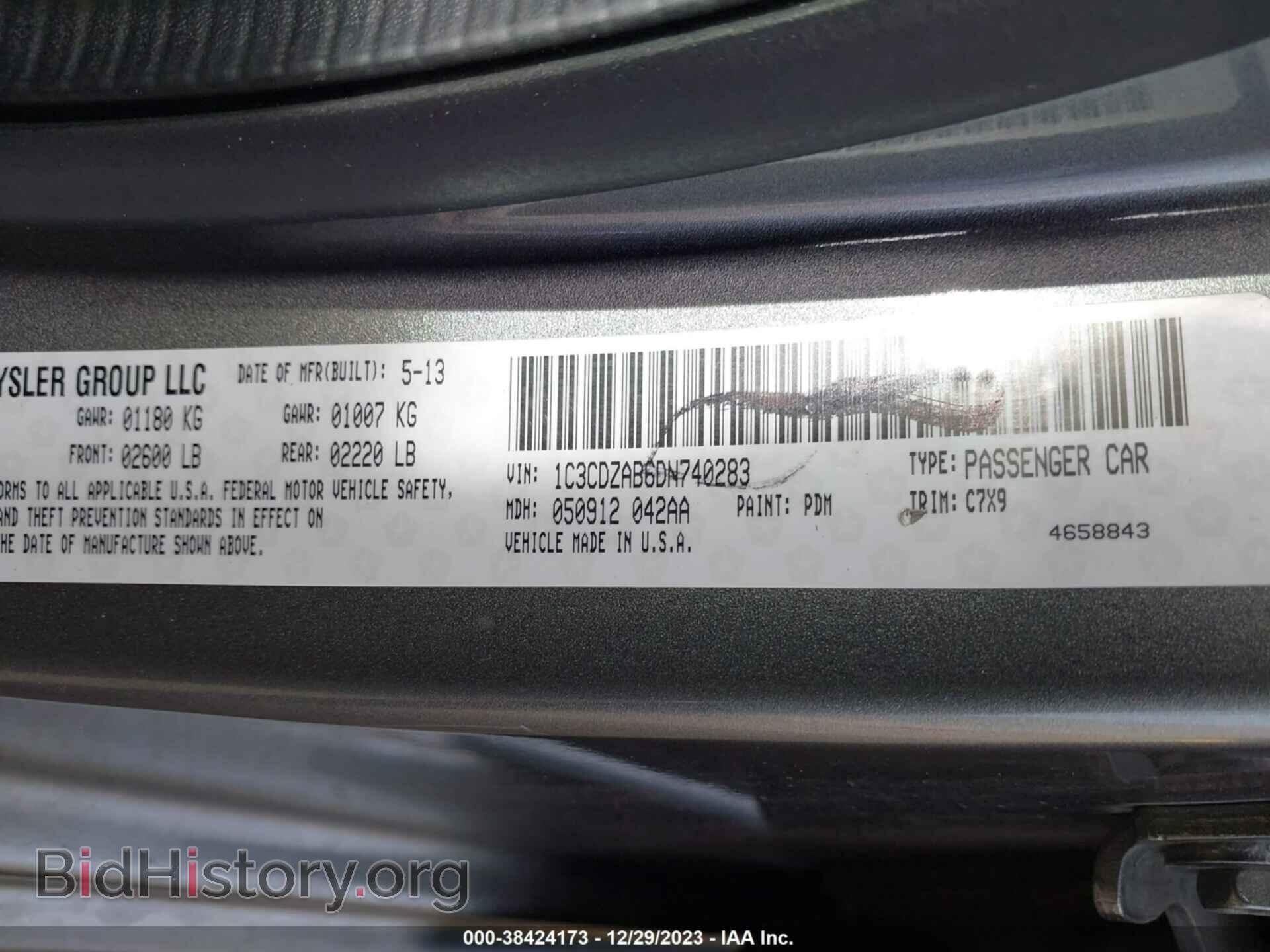 2013 DODGE AVENGER - VIN: 1C3CDZAB6DN740283 - Photo 9