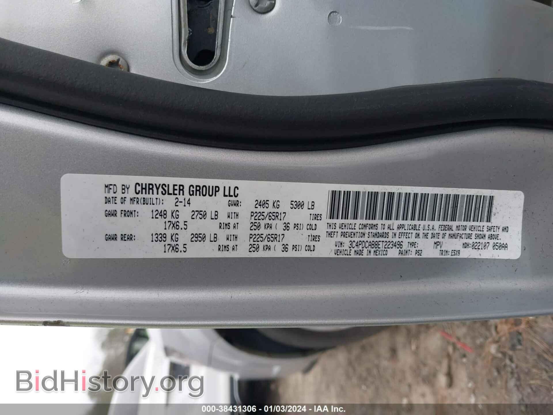 2014 DODGE JOURNEY - VIN: 3C4PDCAB8ET223496 - Photo 9