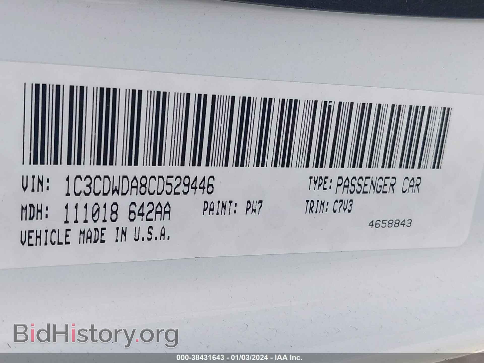 2012 DODGE CALIBER - VIN: 1C3CDWDA8CD529446 - Photo 9