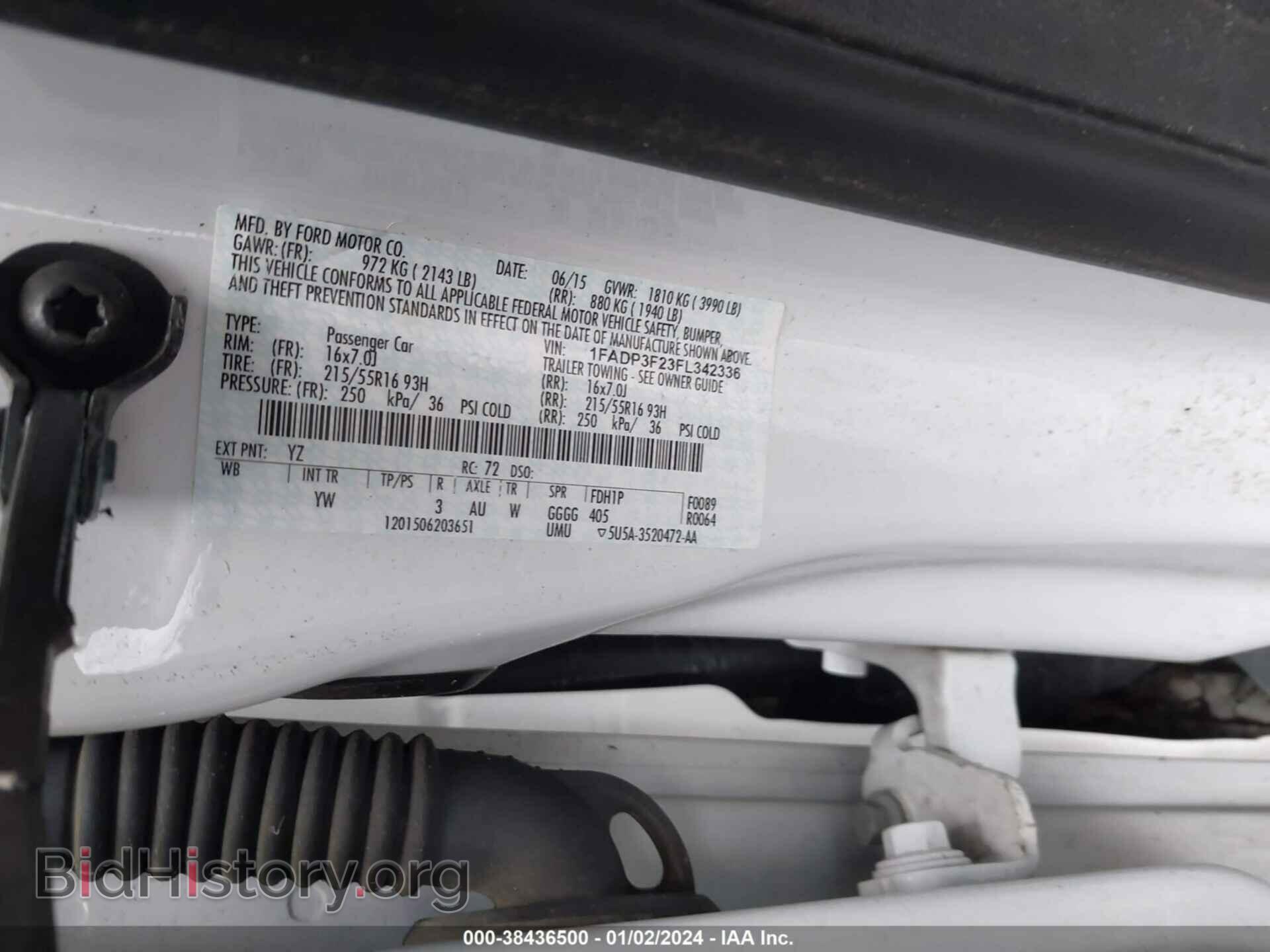 2015 FORD FOCUS - VIN: 1FADP3F23FL342336 - Фото 9