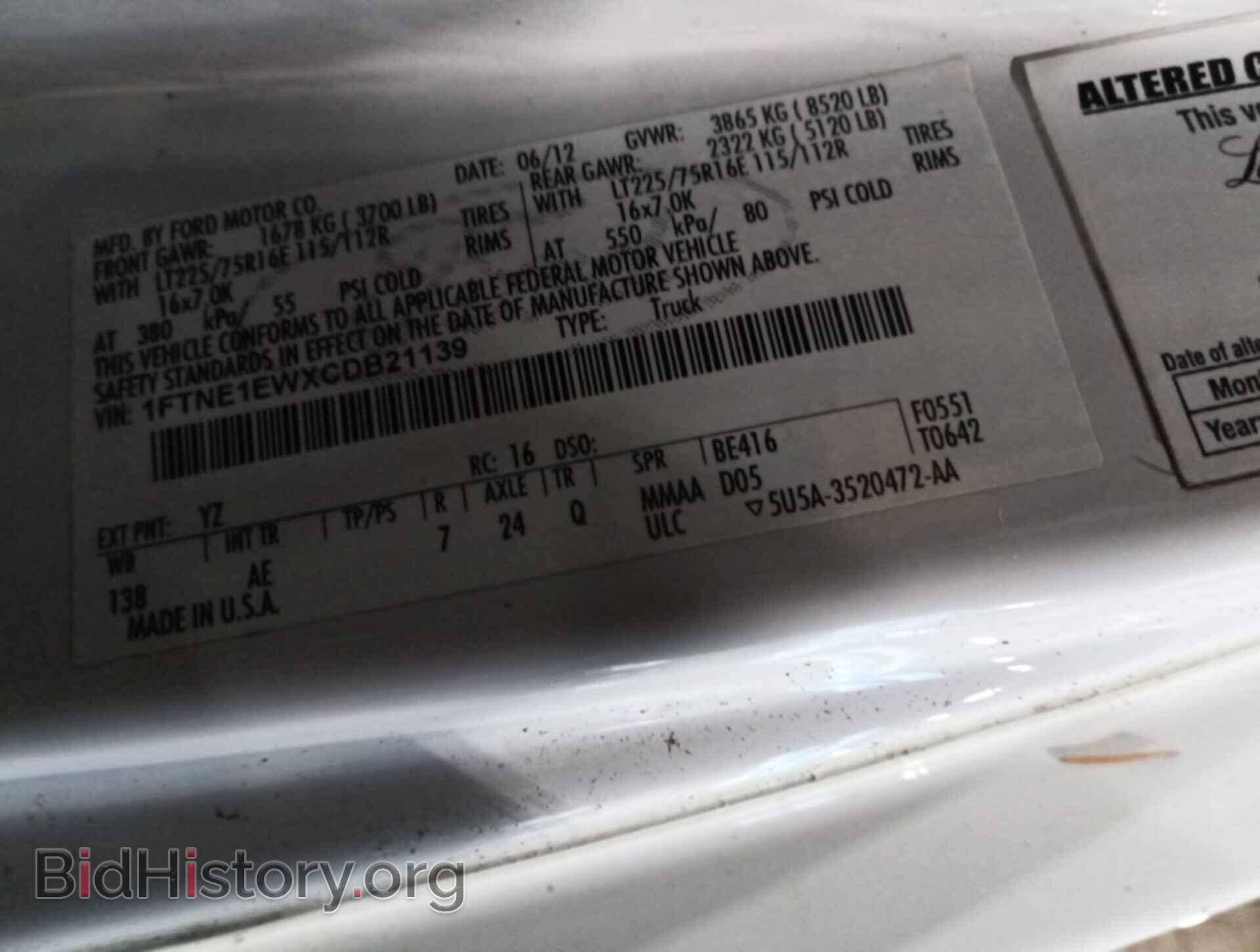 2012 FORD E-150 - VIN: 1FTNE1EWXCDB21139 - Фото 17