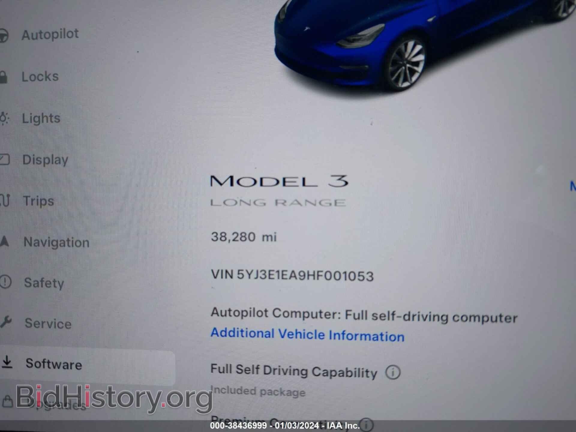 2017 TESLA MODEL 3 - VIN: 5YJ3E1EA9HF001053 - Фото 7